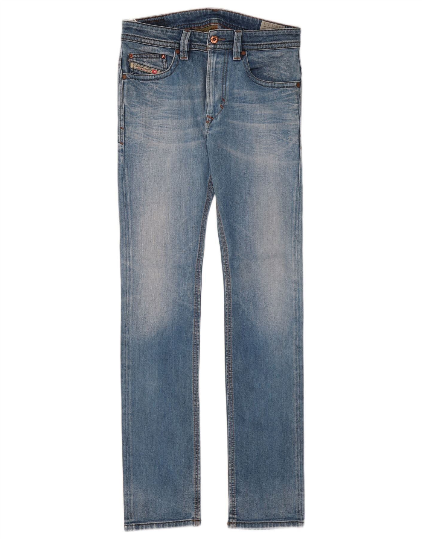 Diesel Womens Thavar Slim Skinny Jeans W29 L32 Blue Cotton Size 42" / US 20 - 1 Thumbnail
