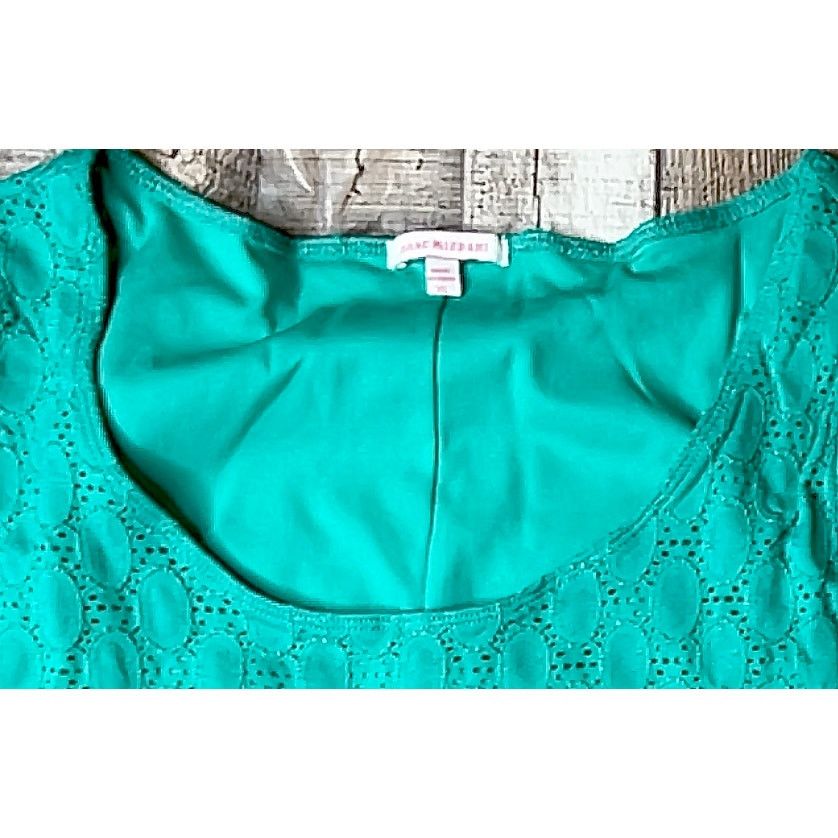 Isaac Mizrahi Isaac Mizrahi Green Knit Eyelet Shift Dress XL NWT Designer Size XL / US 12-14 / IT 48-50 - 4 Thumbnail