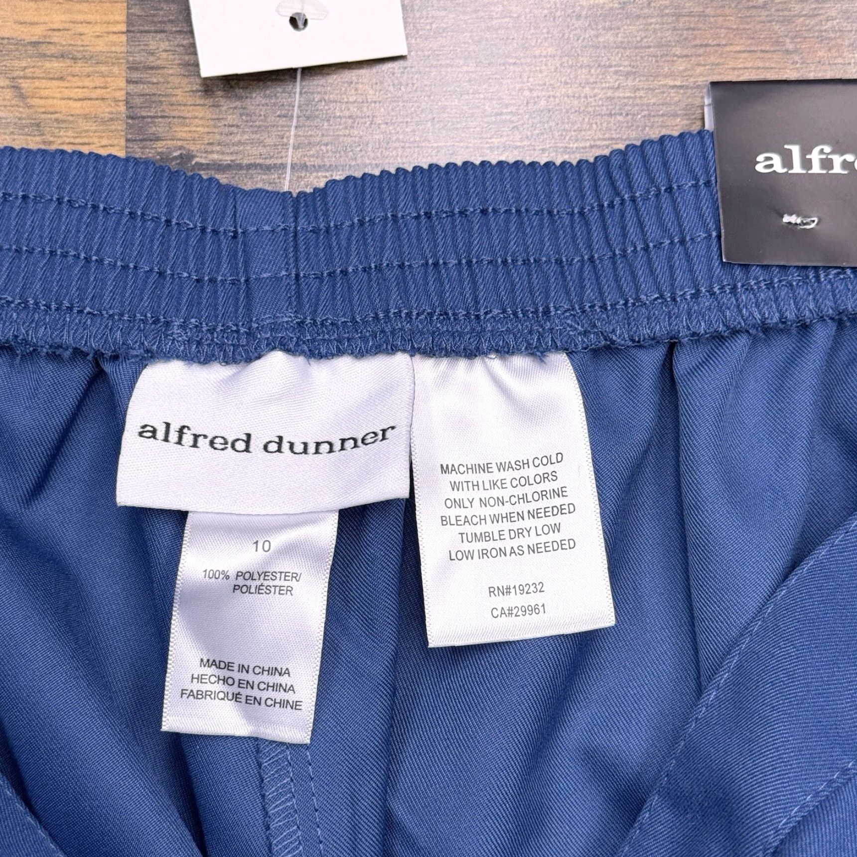 Vintage Alfred Dunner Pants Womens 10 Corduroy Pull On Blue Solid Straight Classic City Scenic Drive New Size 32" / US 10 / IT 46 - 4 Thumbnail