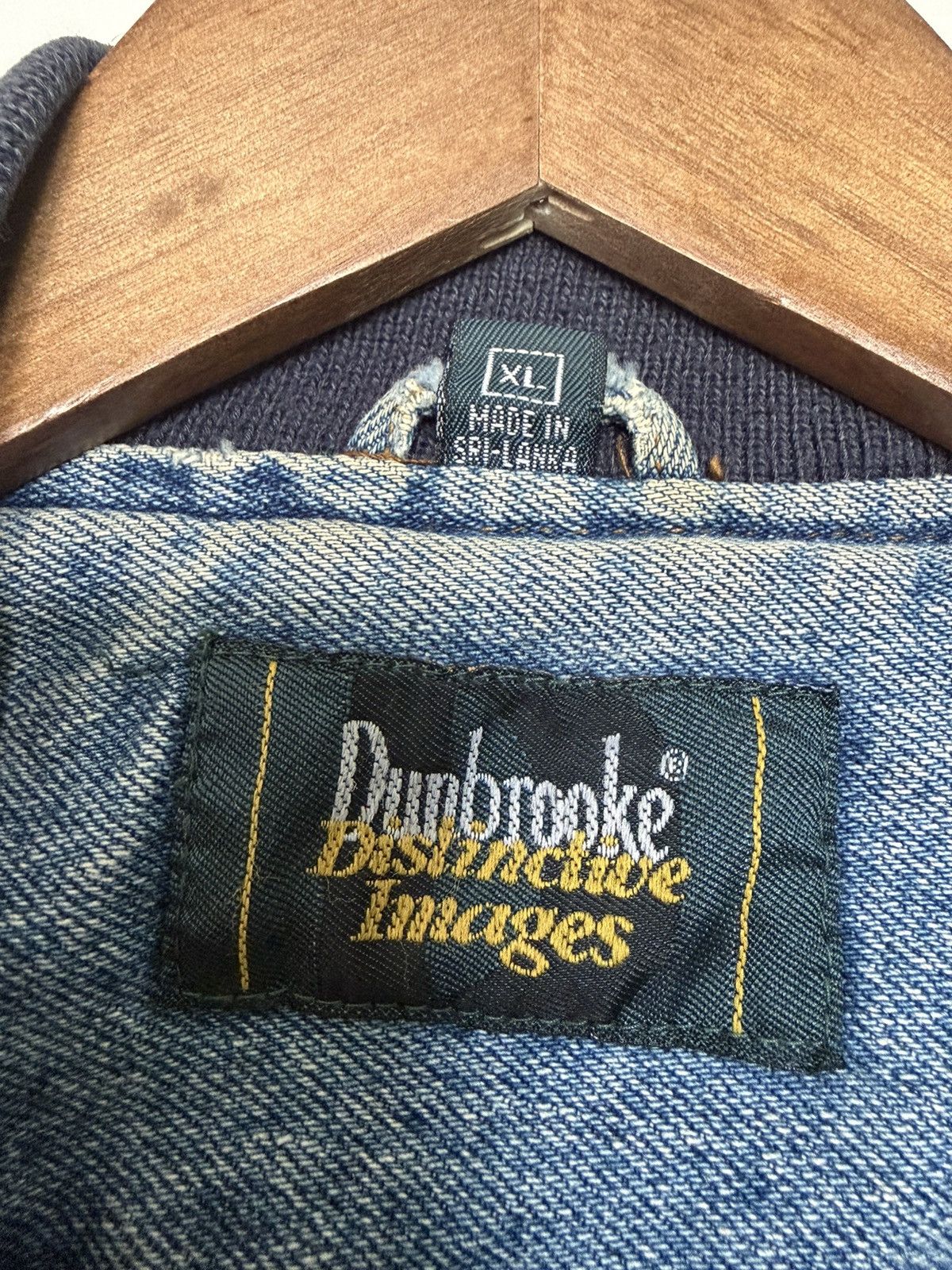 Dunbrooke Vintage 90s Dunbrooke thrashed denim varsity jacket Size US XL / EU 56 / 4 - 5 Thumbnail