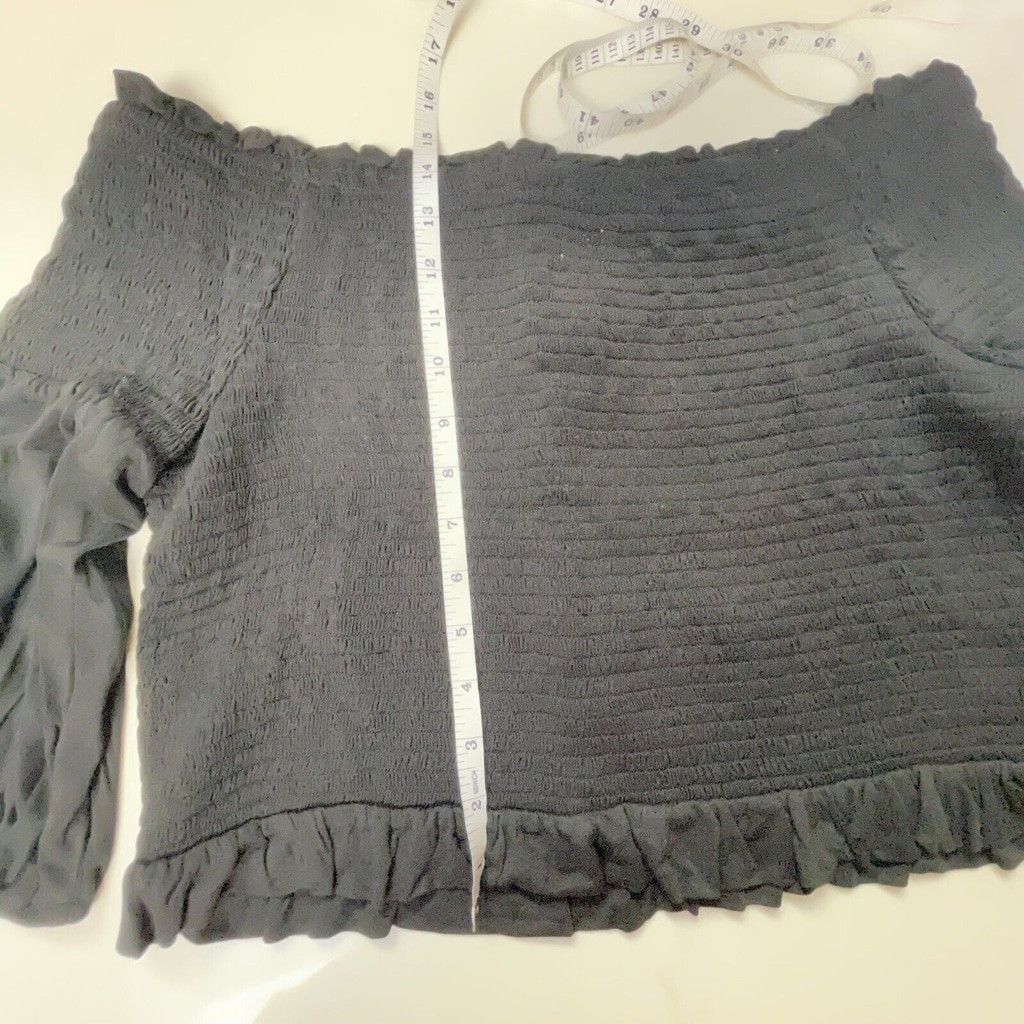 Loft Loft Beach Black Off The Shoulder Top L Coastal Whimsigoth Size L / US 10 / IT 46 - 5 Thumbnail