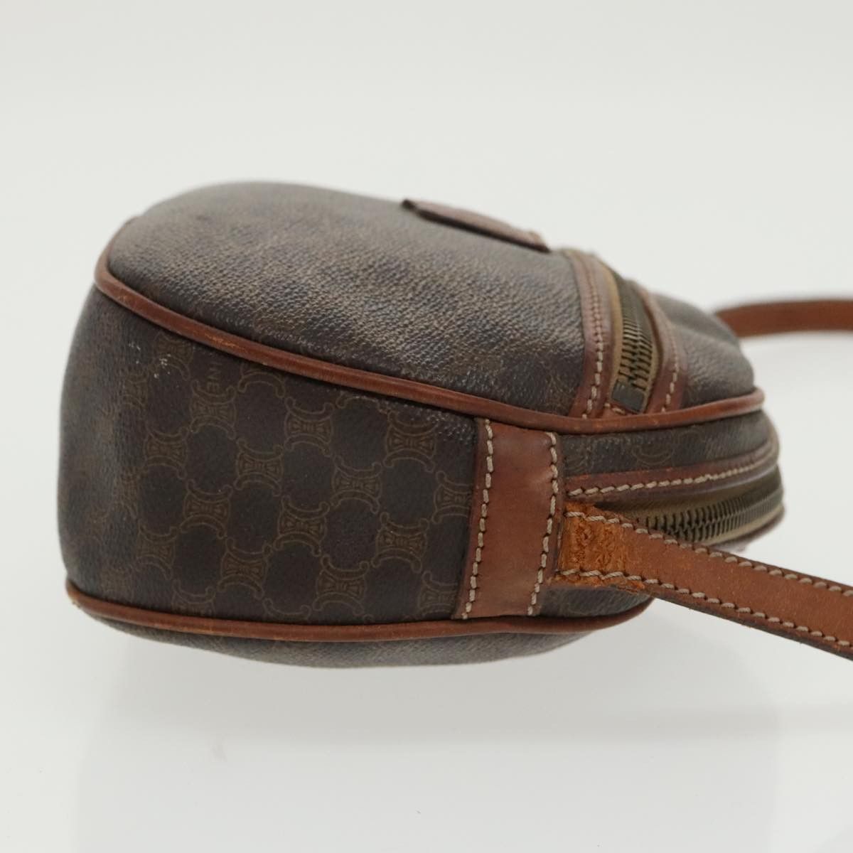 Celine CELINE Macadam Canvas Shoulder Bag Pvc Leather Brown Gold Size ONE SIZE - 4 Thumbnail