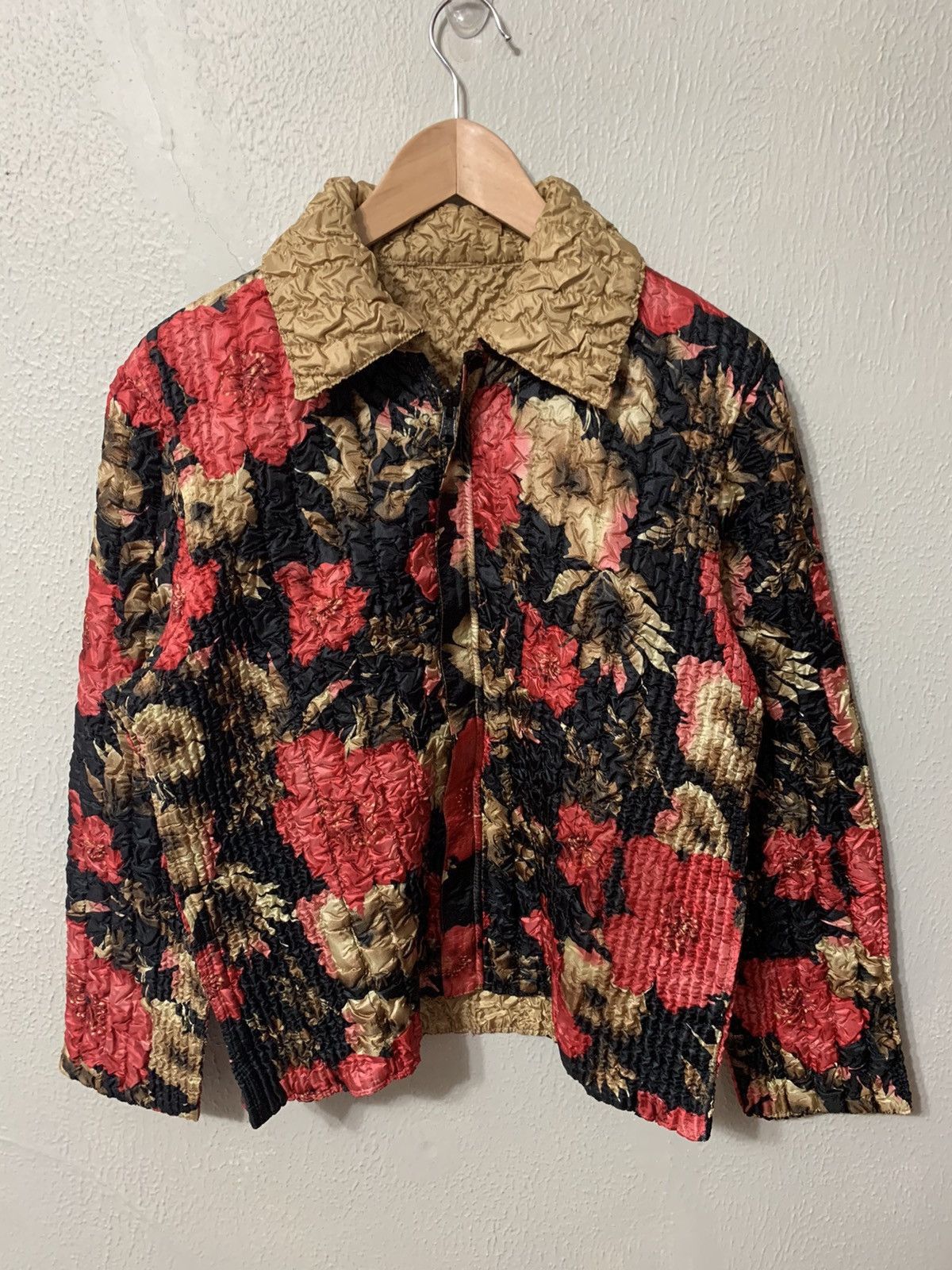 Vintage Vintage Gilded Ruffle Floral Zip Jacket Size US M / EU 48-50 / 2 - 1 Thumbnail