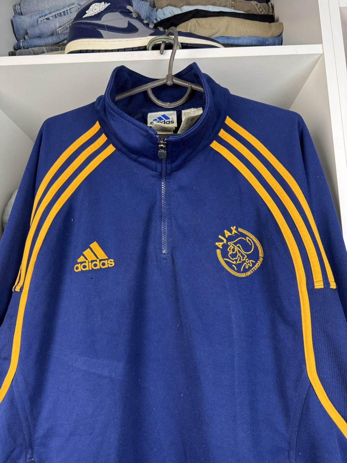 Adidas Adidas Ajax Amsterdam 2000 2001 Training 1/4 Zip Sweatshirt Size US XL / EU 56 / 4 - 2 Thumbnail