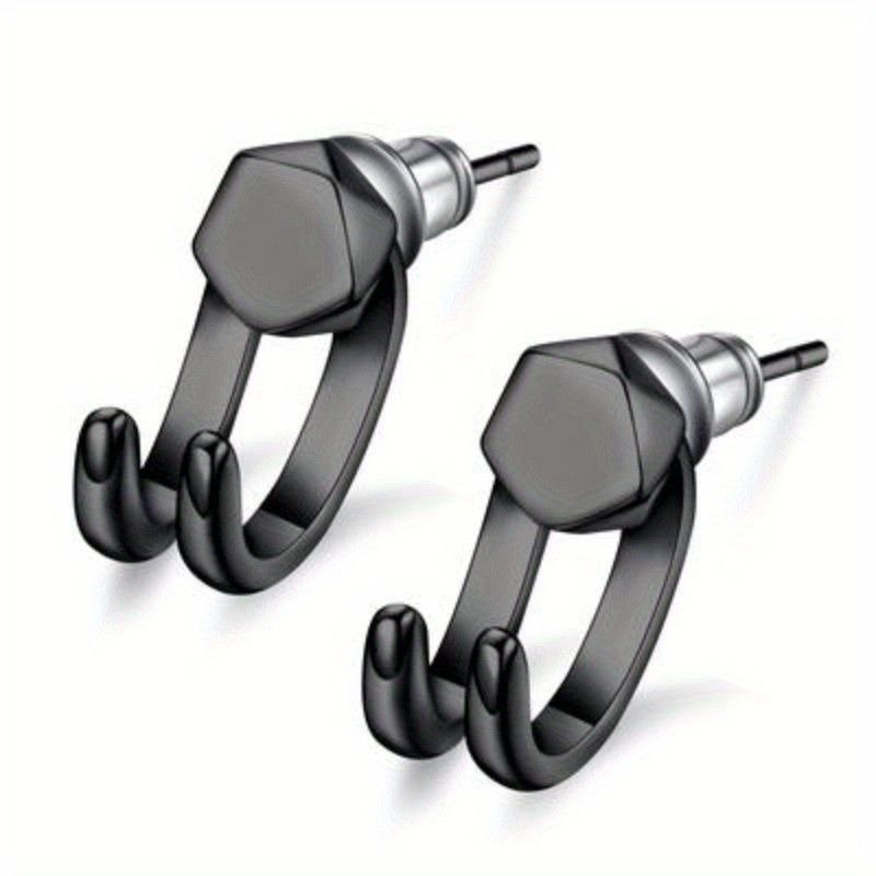 Jewelry Hip-hop Earrings One Pairs Chrome Jewelry Size ONE SIZE - 6 Thumbnail