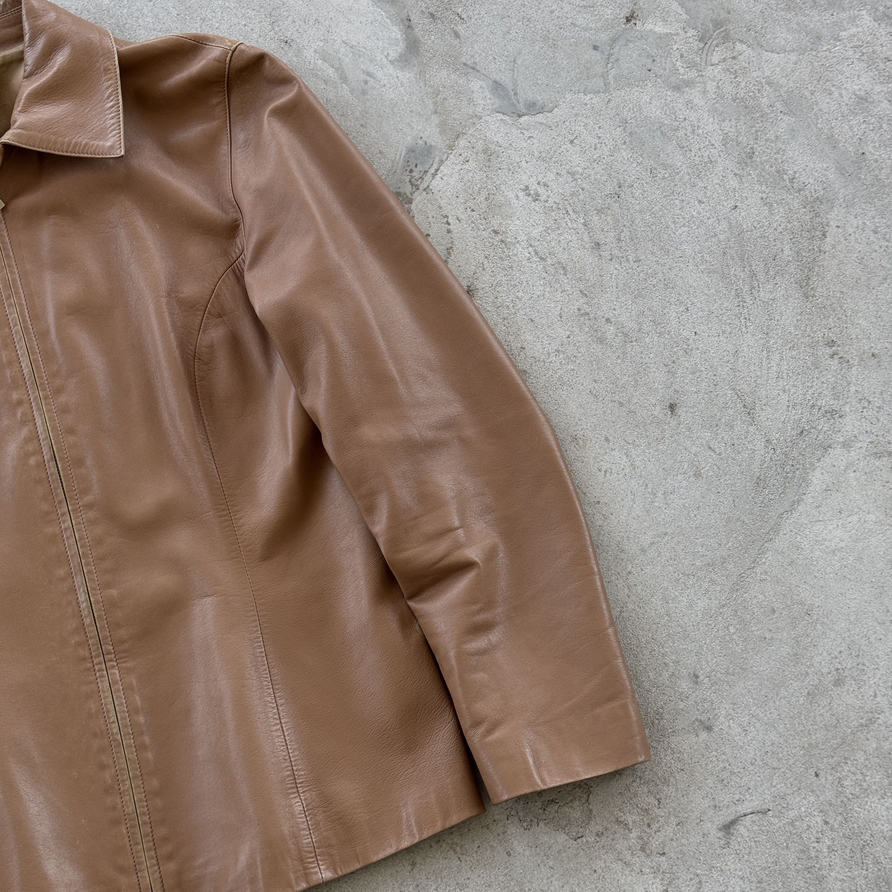 Trussardi Trussardi Jeans Womens Brown Real Leather Jacket Size 42 IT Size M / US 6-8 / IT 42-44 - 3 Thumbnail
