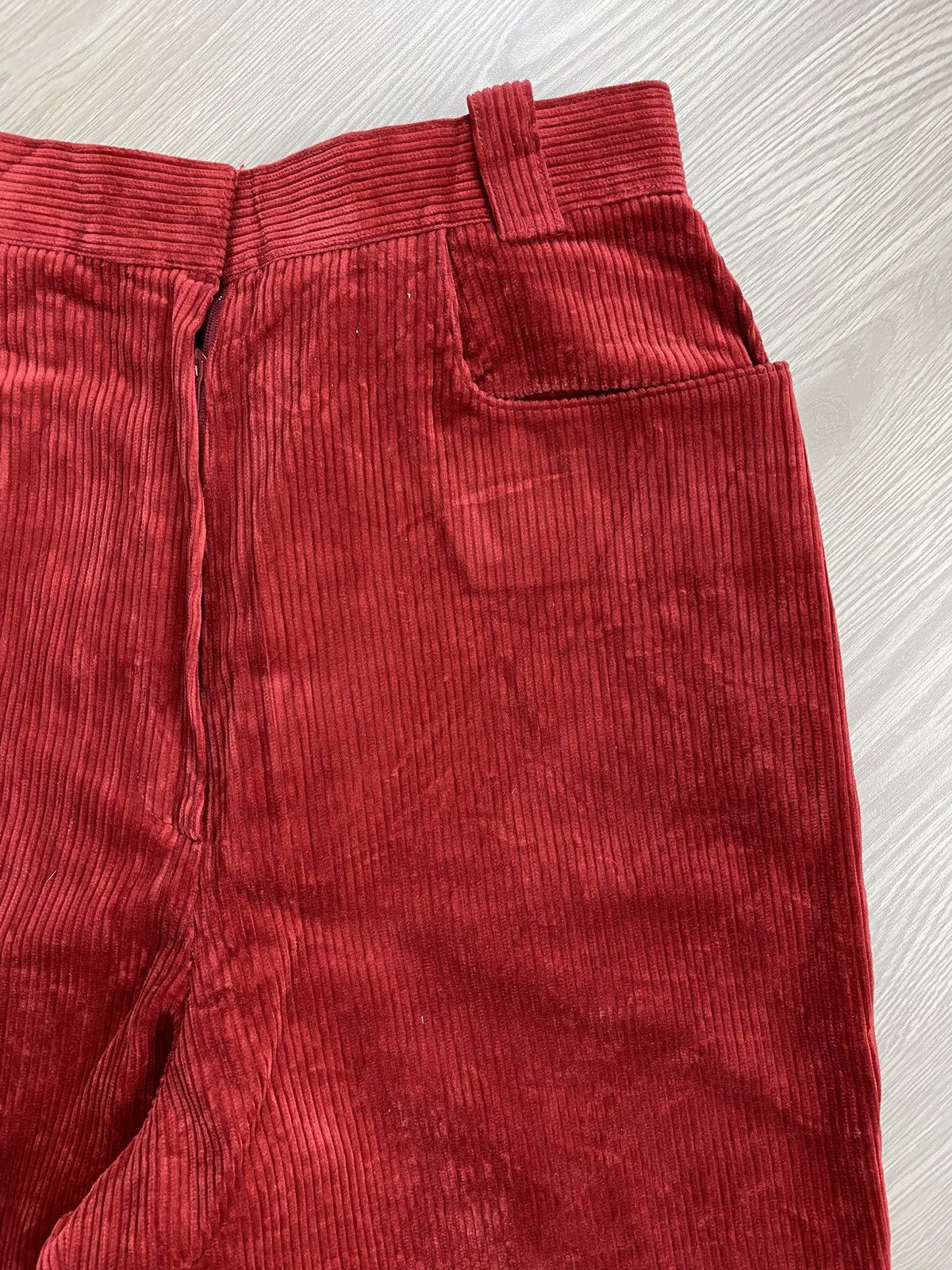 Christian Dior Monsieur 1990s Vintage Christian Dior Sport Red Corduroy Baggy Pants Size 38" / US 16 / IT 52 - 8 Thumbnail