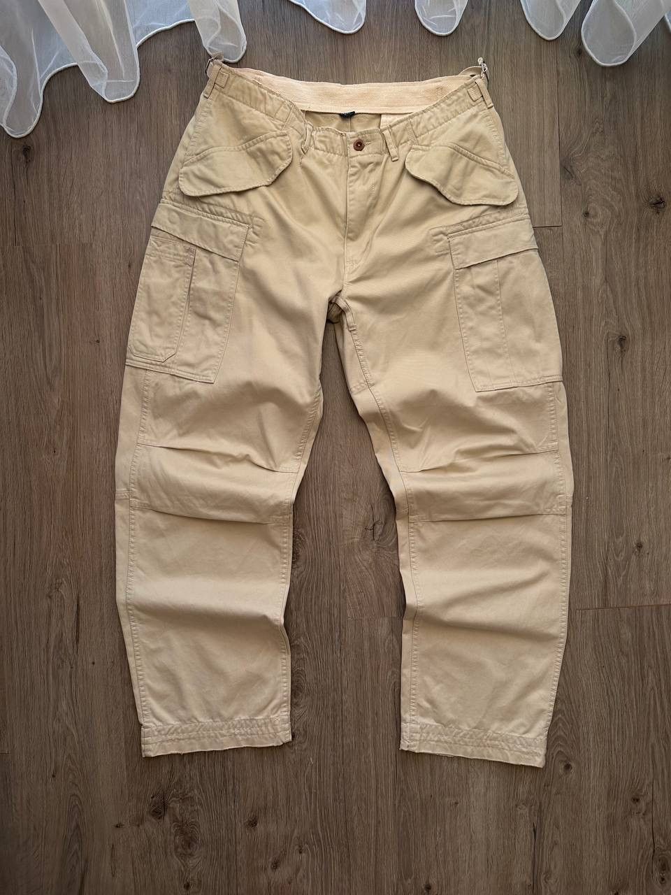 Polo Ralph Lauren × Vintage Vintage Polo Ralph Lauren Cargo Beige Baggy PRL Pants Size US 34 / EU 50 - 3 Thumbnail
