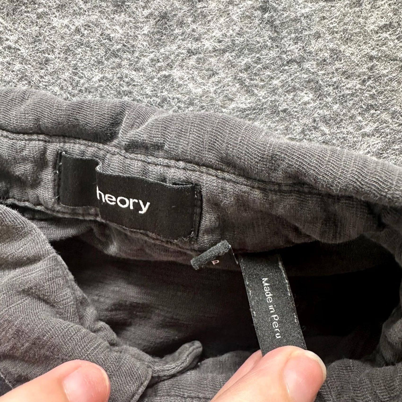 Theory Theory Shirt Mens S Gray Collared Button Polo Cotton Jersey Lightweight Size US S / EU 44-46 / 1 - 6 Thumbnail