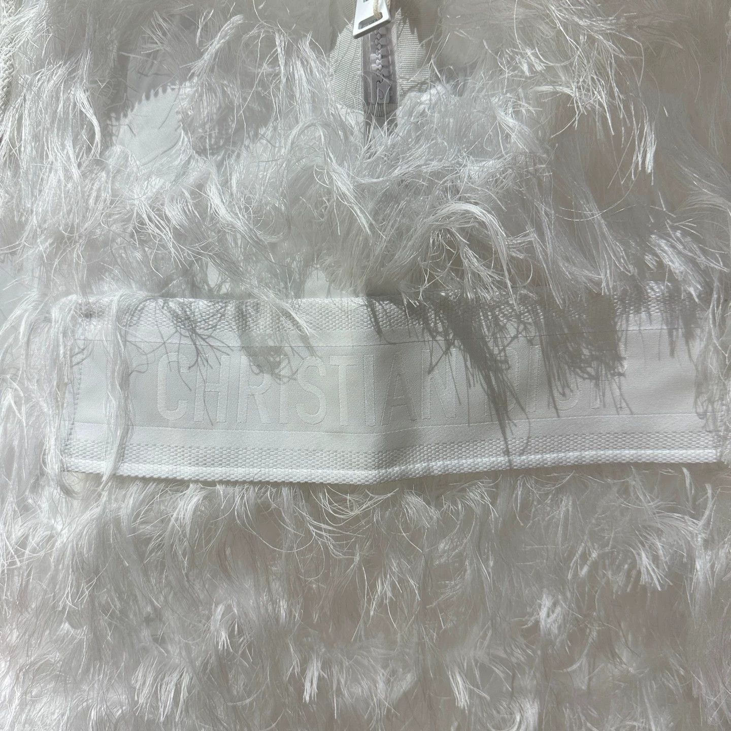 Christian Dior Monsieur Dior May330 White Fringe Feather Pullover S Size S / US 4 / IT 40 - 3 Thumbnail