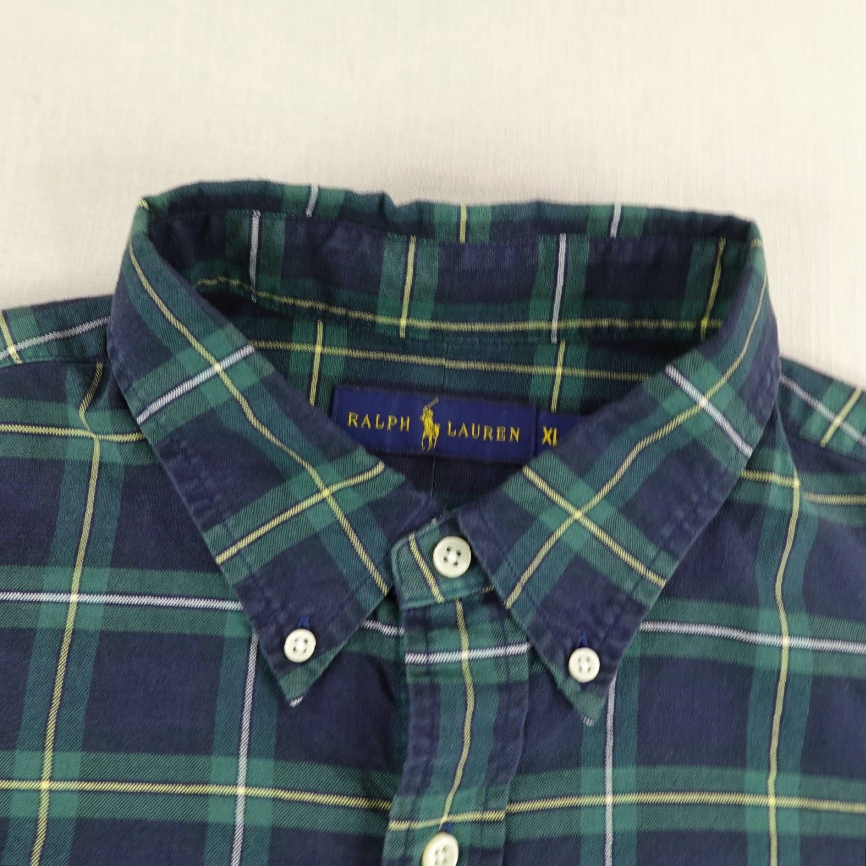 Ralph Lauren VINTAGE Ralph Lauren Shirt Mens XL Blue Green Plaid Flannel Button-Up Pony Logo (Classic Outdoor Preppy) Men’s XL Blue Plaid Shirt Size US XL / EU 56 / 4 - 2 Thumbnail