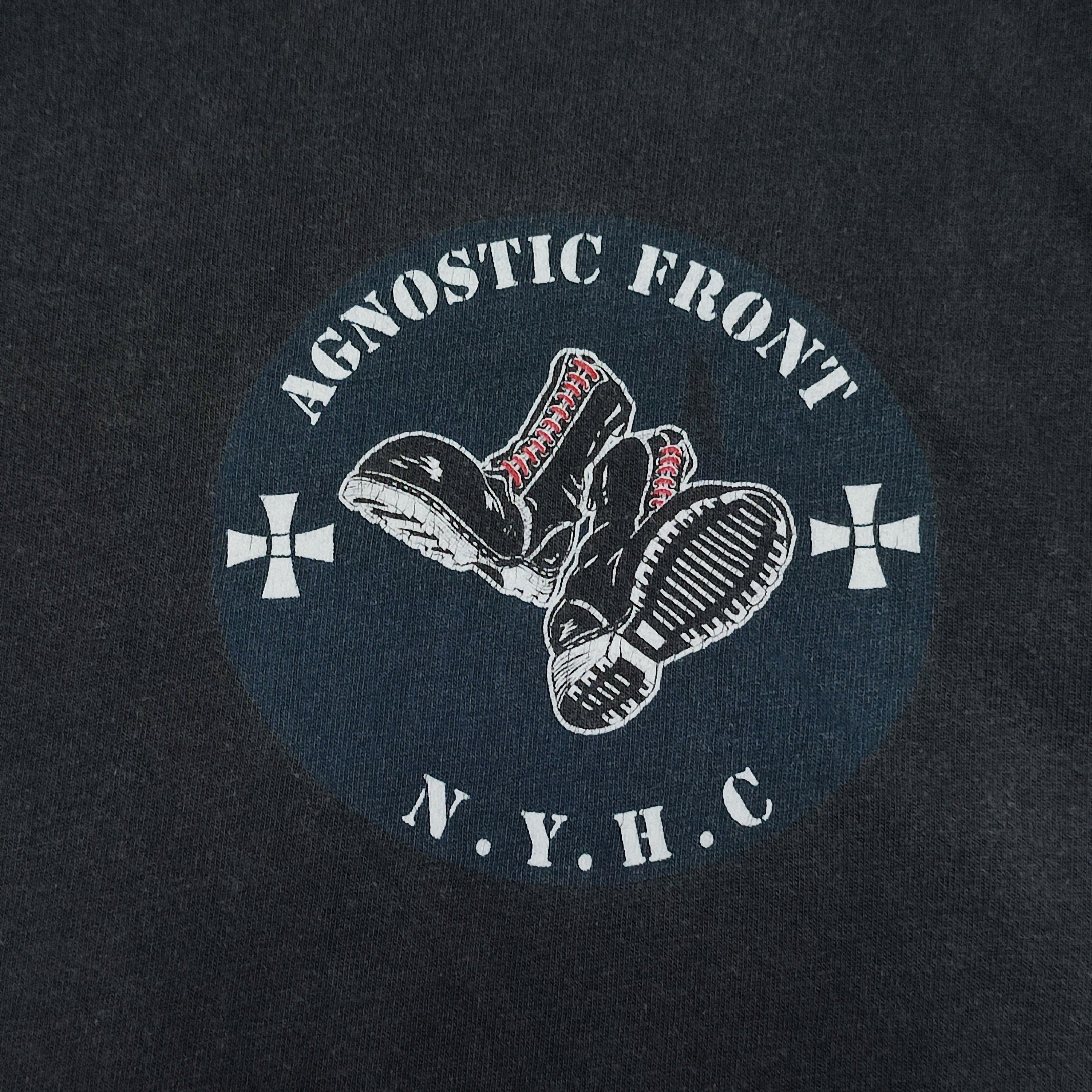 Band Tees × Vintage VINTAGE 90s AGNOSTIC FRONT N.Y.H.C Size US XXL / EU 58 / 5 - 3 Thumbnail