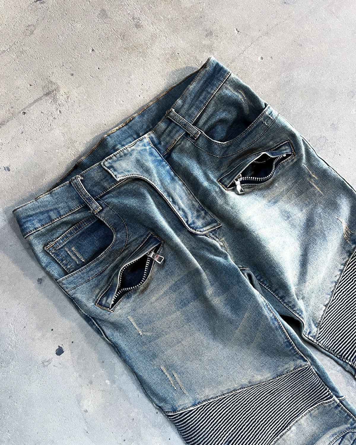 Balmain S/S14 REINFORCED BIKER DENIM Size US 31 - 6 Thumbnail