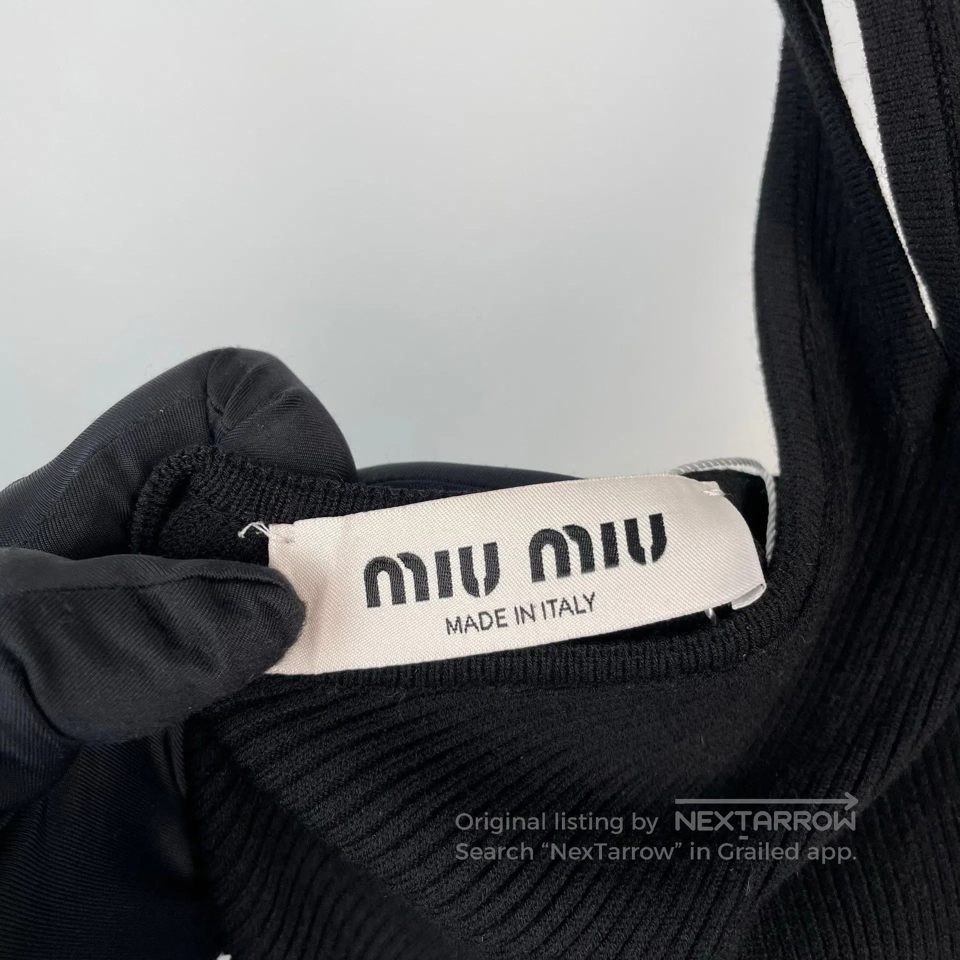 Miu Miu Miu Miu Black Logo Knit Vest Long Dress| Size XS / US 0-2 / IT 36-38 - 7 Thumbnail