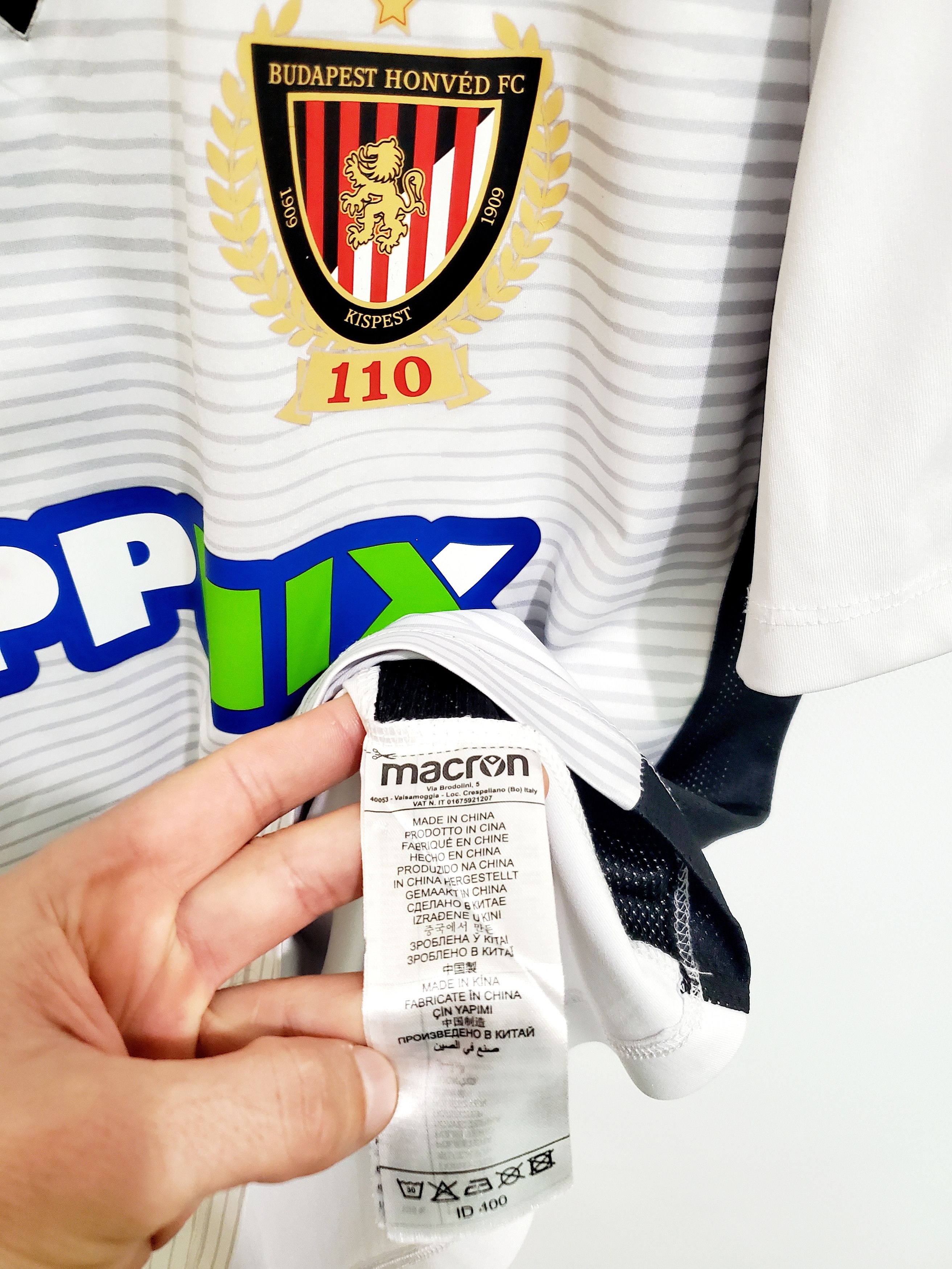 Macron × Vintage BUDAPEST HONVED 2019 - 2020 MATCH ISSUE AWAY SHIRT #30 ALIJI Size US L / EU 52-54 / 3 - 5 Thumbnail