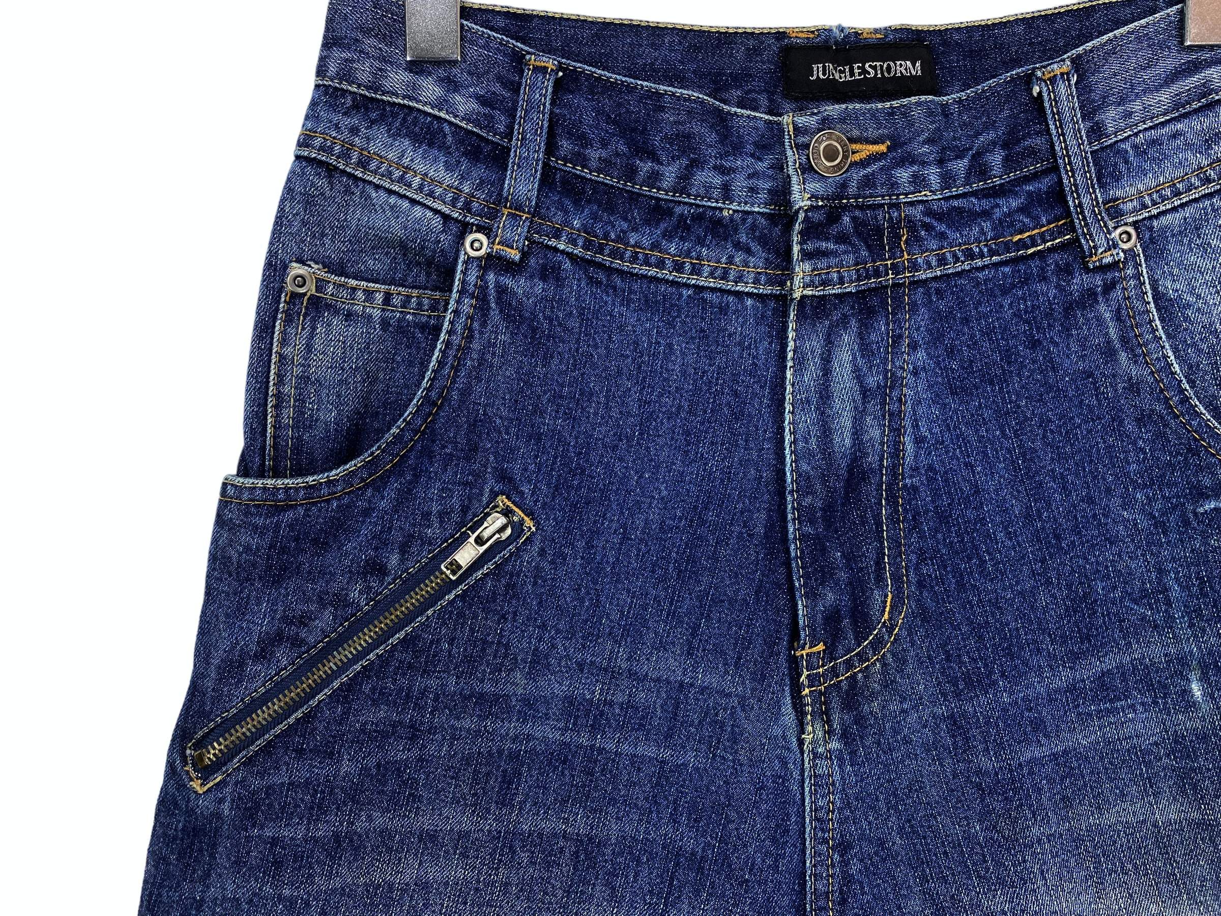 Japanese Brand Jungle Storm Balloon Drop Crotch Workwear High Waisted Jeans Size US 29 - 11 Thumbnail