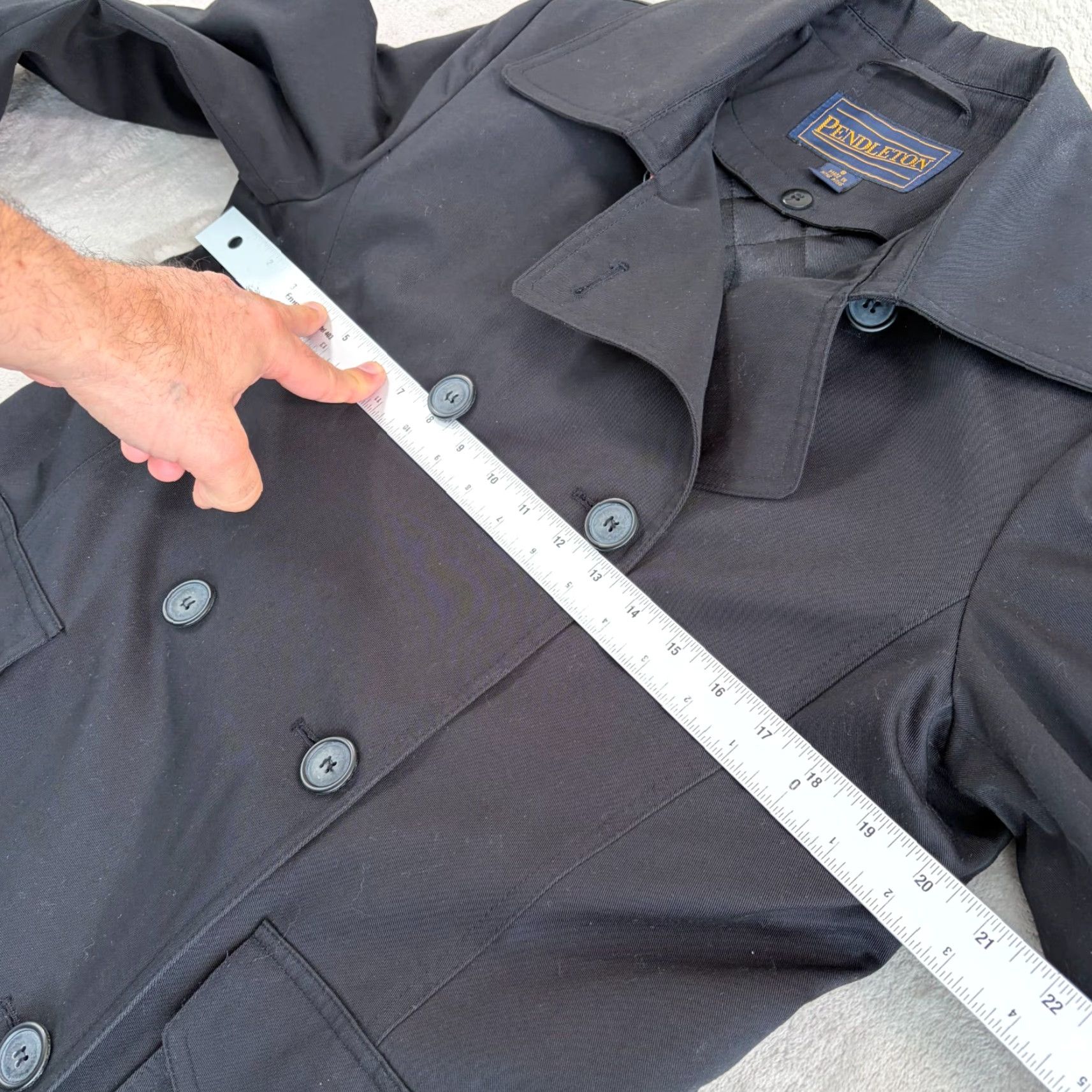 Pendleton VINTAGE Pendleton Double Breasted Long Trench Coat Black Women 8 Removal Liner Size M / US 6-8 / IT 42-44 - 7 Thumbnail