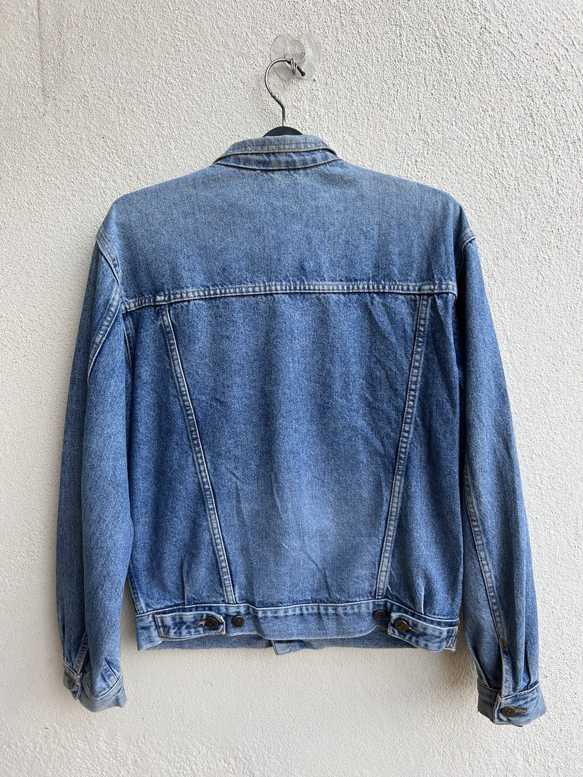 Vintage VTG 80s 90s Lee Cooper Distress Fade Denim Trucker Jacket Size US L / EU 52-54 / 3 - 16 Thumbnail