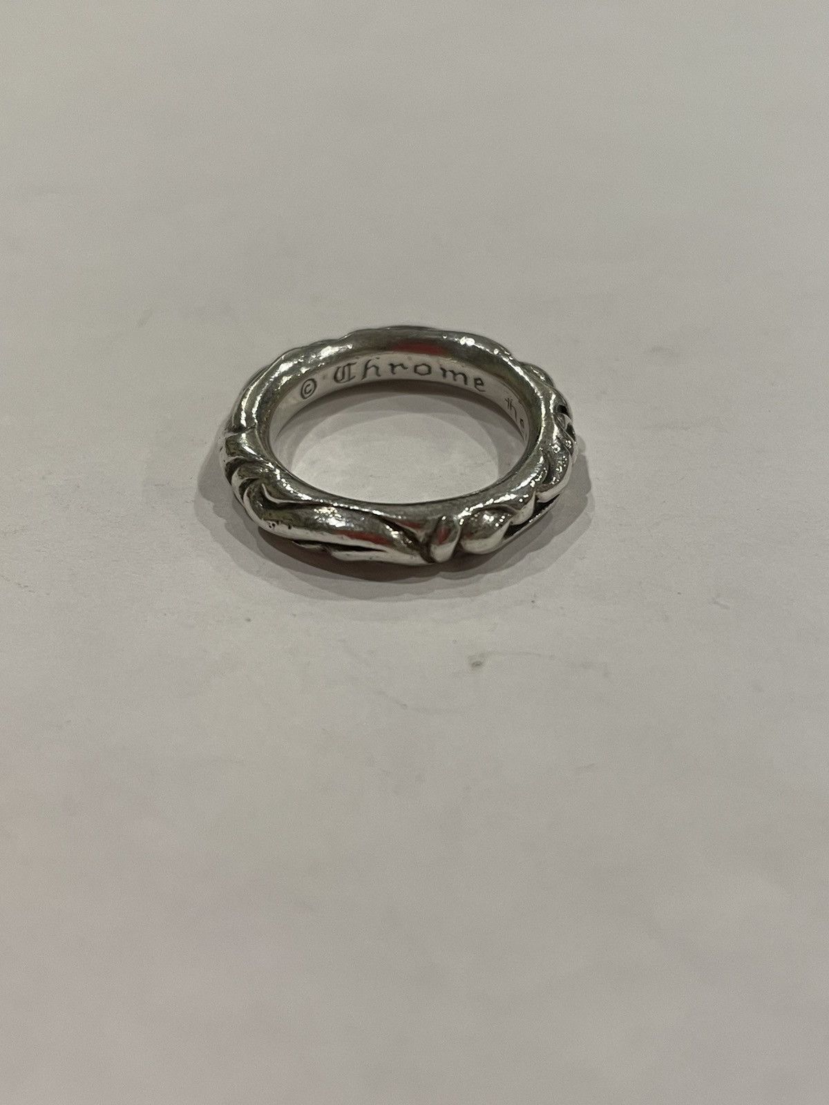 Chrome Hearts RARE Chrome Hearts Scroll Band Ring Size 8 US Silver 