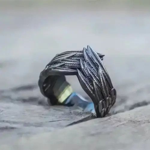Jewelry Vintage Unique Mens Feathers Ring Size ONE SIZE - 2 Thumbnail