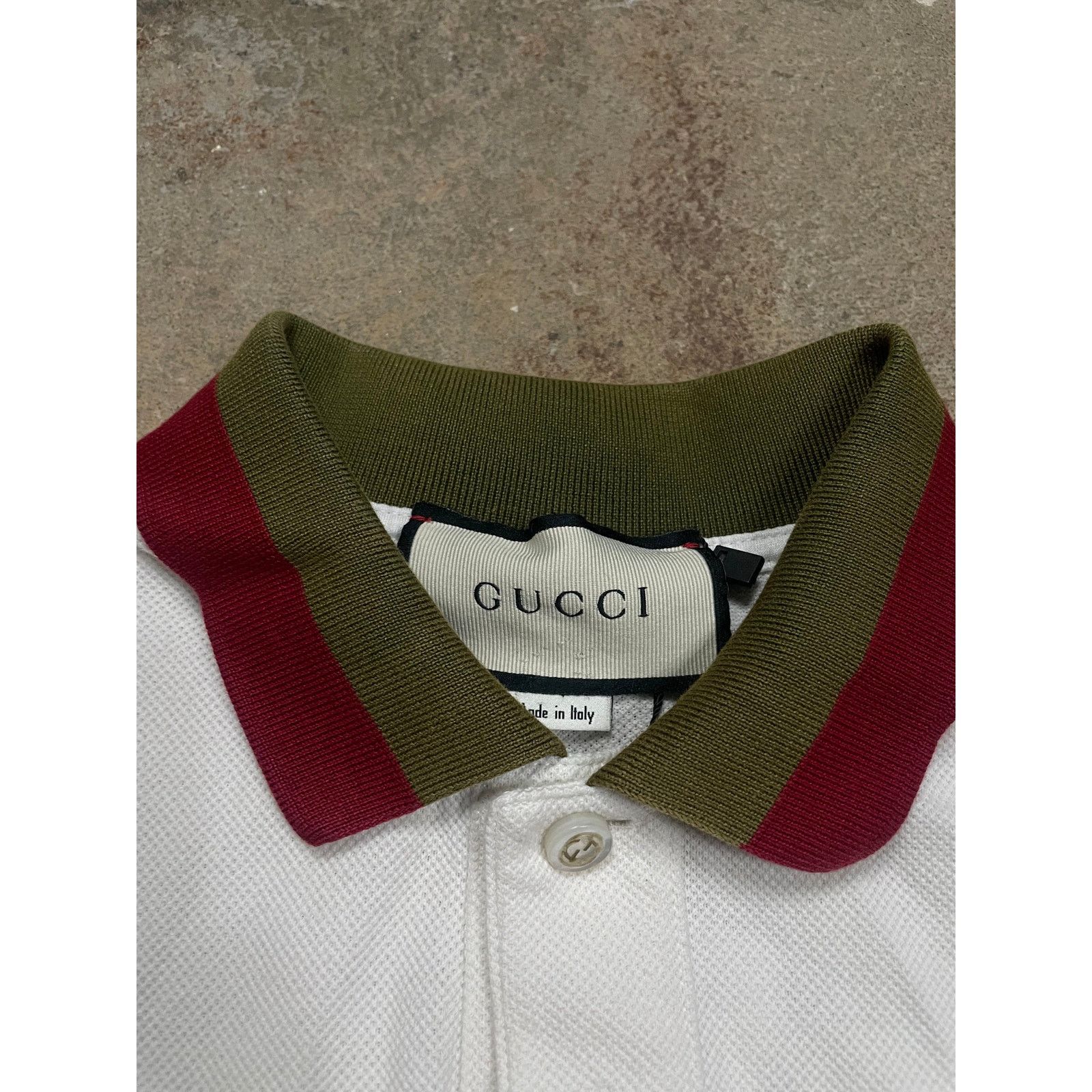 Gucci Gucci Neck Logo Polo White Used Large Size US L / EU 52-54 / 3 - 2 Thumbnail