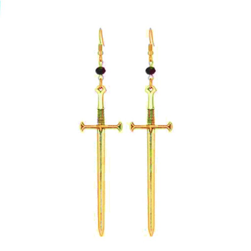 Jewelry Sword Future Earrings One Pairs Chrome Jewelry Size ONE SIZE - 4 Thumbnail