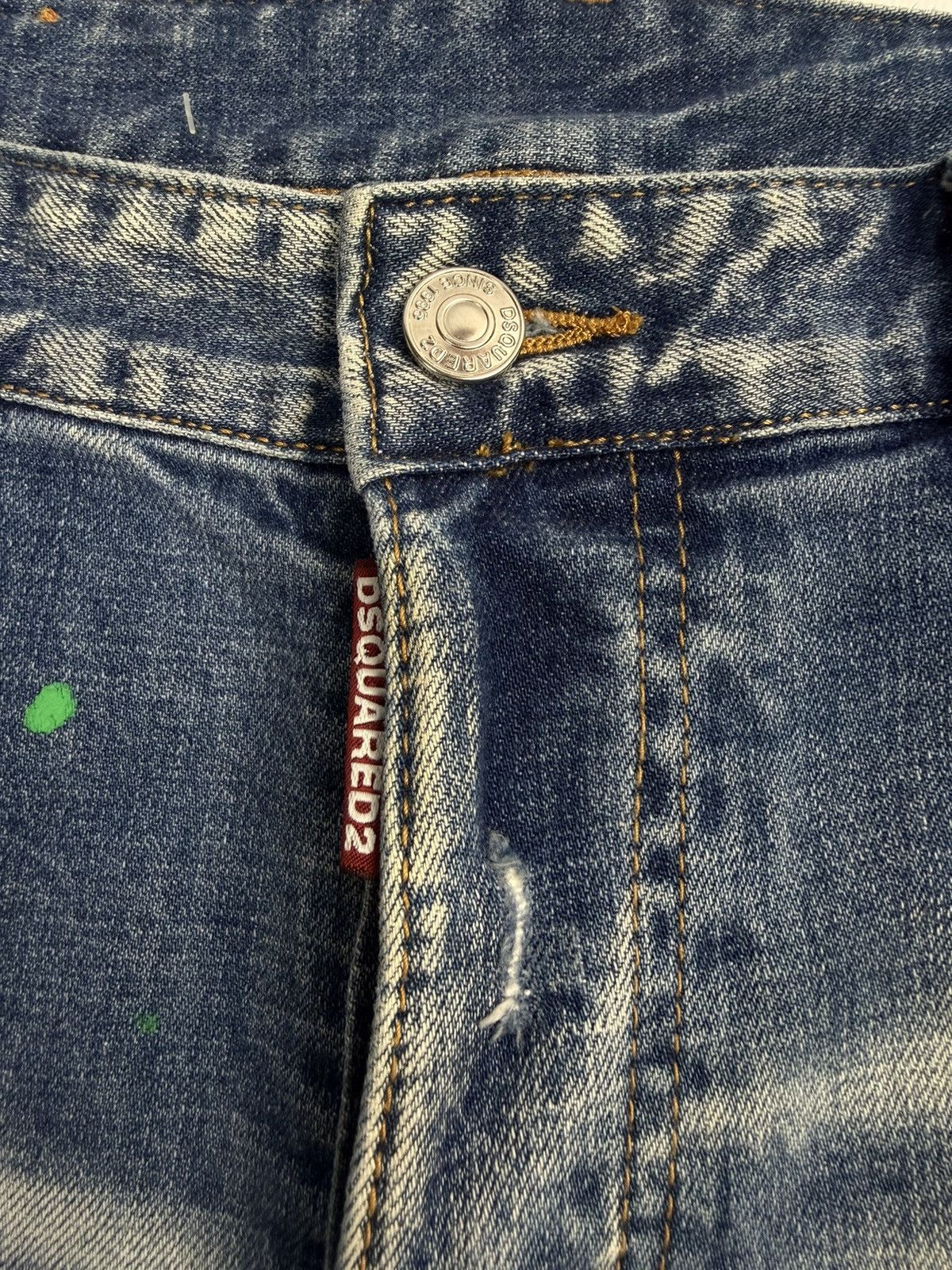 Dsquared2 Dsquared2 Slim Blue Jeans Distressed Paint Splatter Italy 48 Size US 32 / EU 48 - 11 Thumbnail
