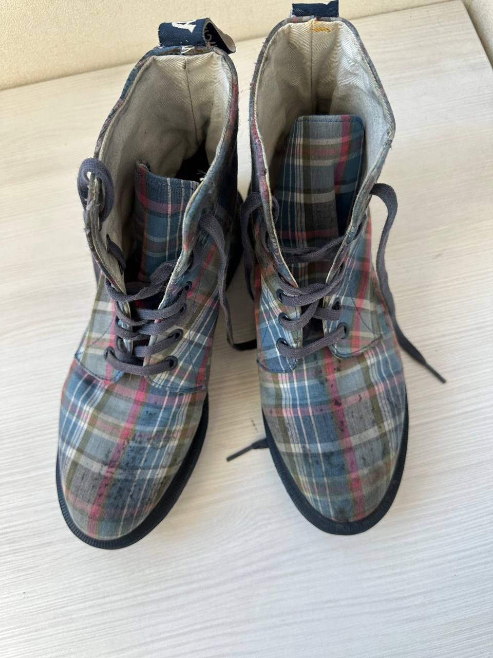 Dr. Martens Dr. Martens 1460 Tartan Plaid Fabric Ankle Combat Boot Size US 6 / EU 39 - 6 Thumbnail