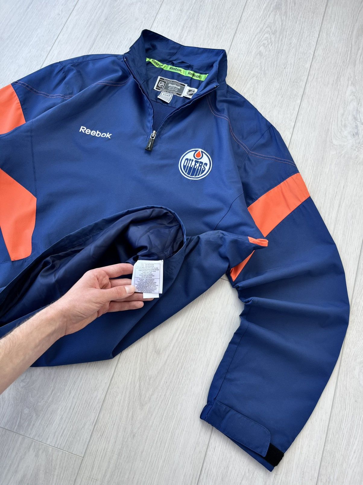 Reebok Vintage Reebok Edmonton Oilers Track Jacket NHL USA Y2K 90s Size US S / EU 44-46 / 1 - 12 Thumbnail
