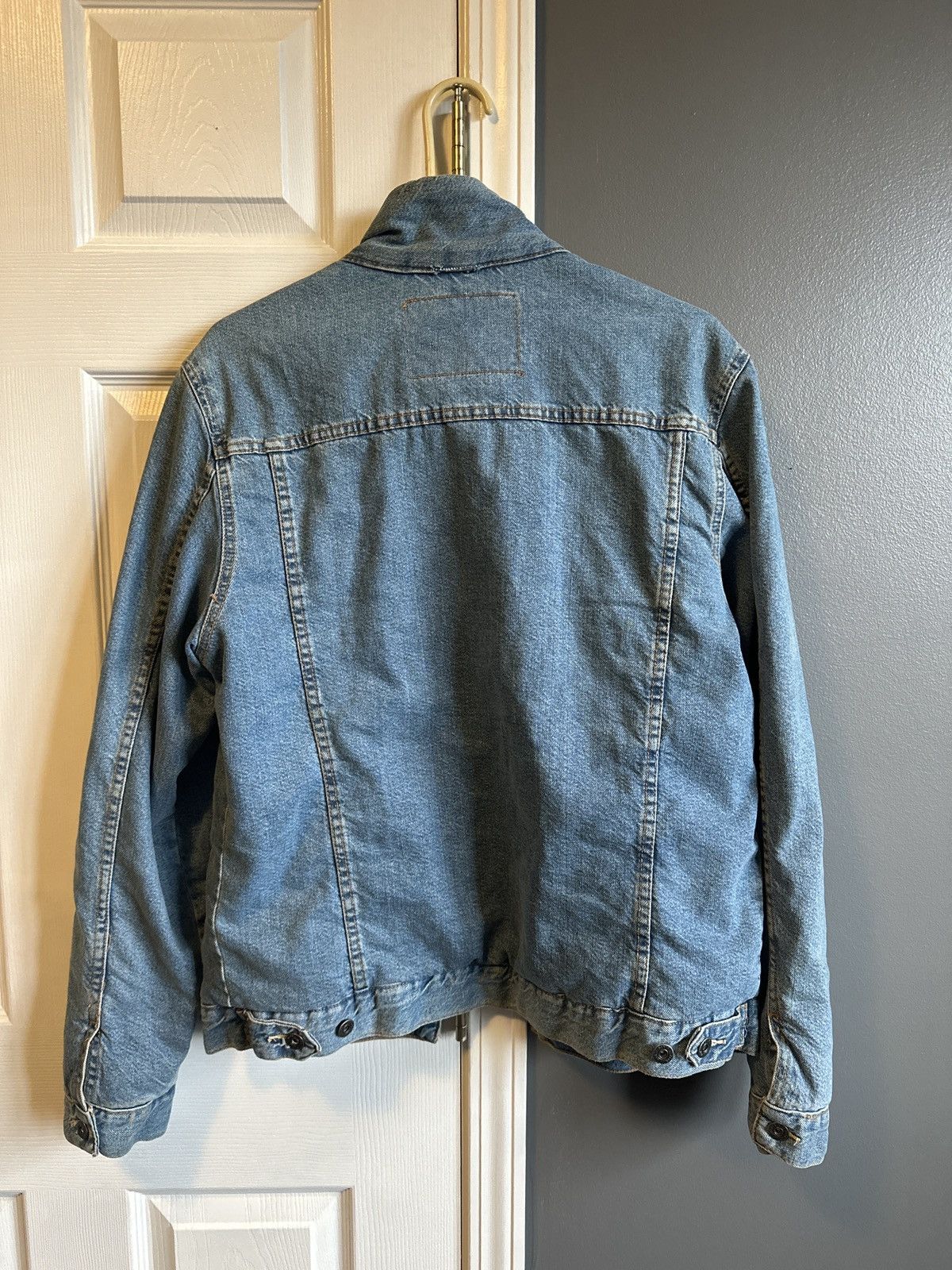 Zara Sherpa-Lined Denim Trucker Jacket – Classic Blue Jean Jacket Size US XL / EU 56 / 4 - 3 Thumbnail