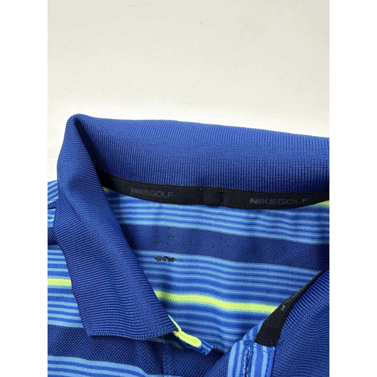 Nike Nike Shirt Mens Medium Blue Striped Golf Polo Dri-Fit Tour Performance Victory Size US M / EU 48-50 / 2 - 6 Thumbnail