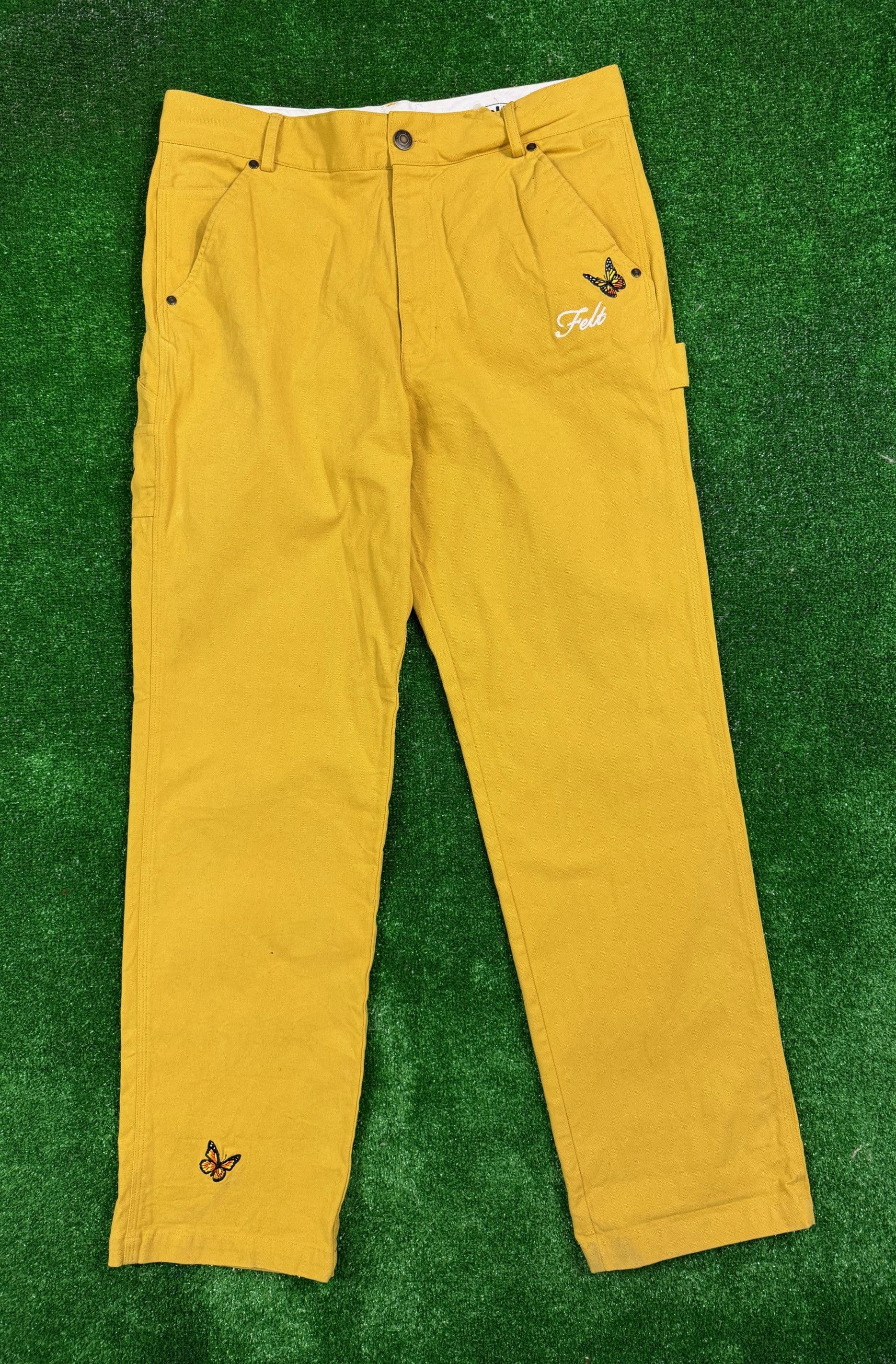 Carhartt × Carhartt Wip × FELT FELT Embroidered Butterfly Garden Pants L Size US 34 / EU 50 - 1 Thumbnail
