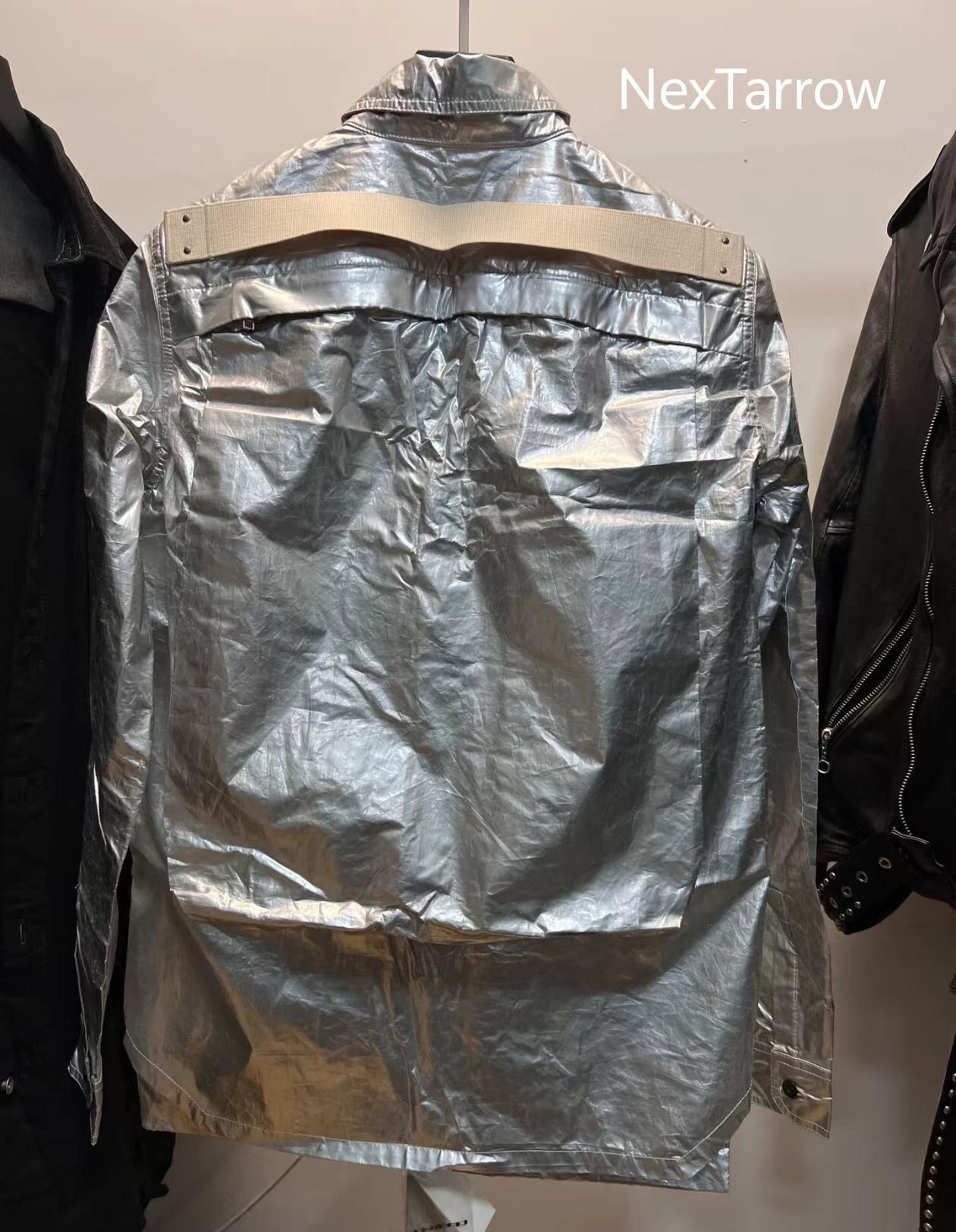 Rick Owens Rick Owens Double Line Drkshdw 19ss Metallic Silver Shirt 24 Size US S / EU 44-46 / 1 - 2 Thumbnail