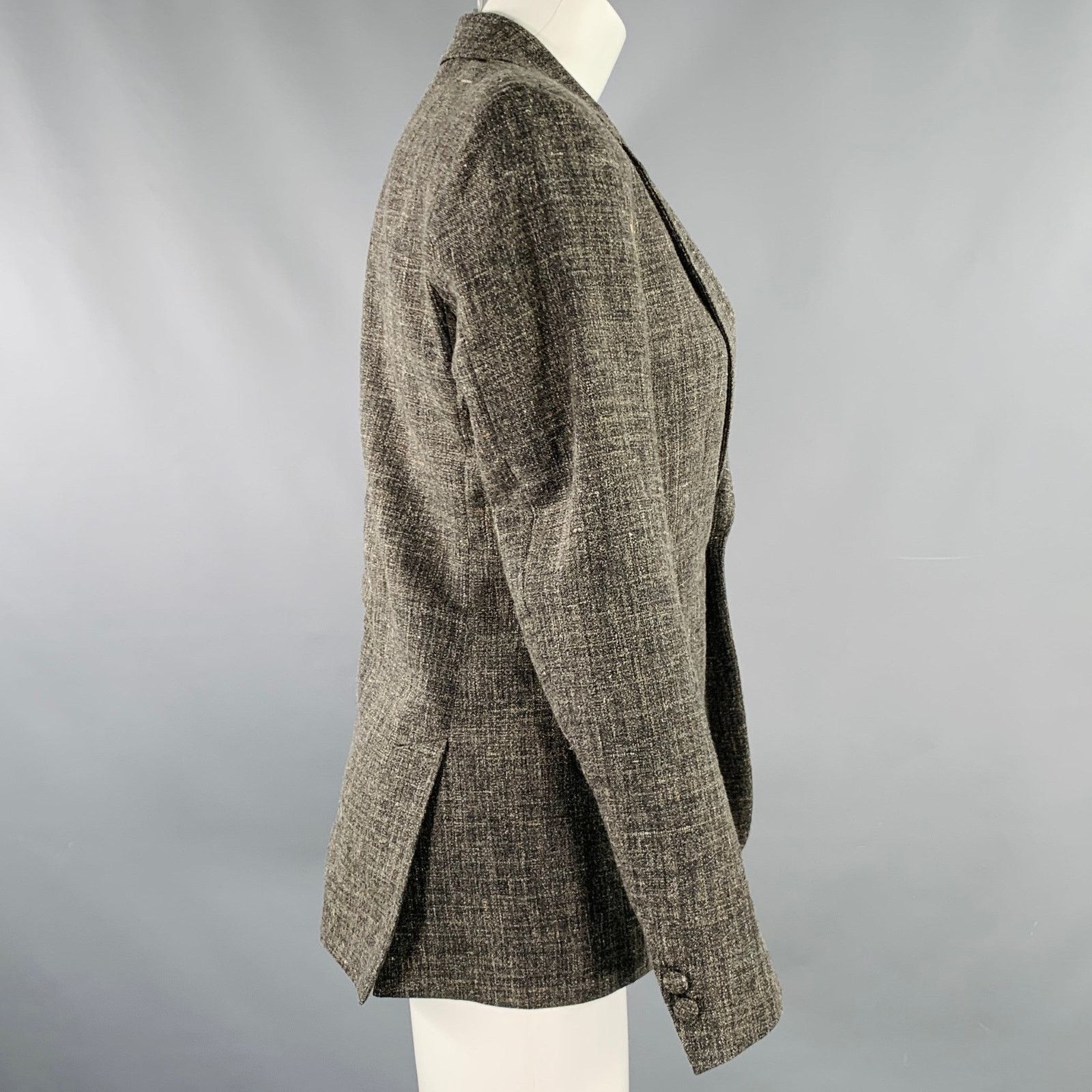 Billy Reid BILLY REID 4 Grey Wool Blend Tweed Notch Lapel Jacket Blazer Size S / US 4 / IT 40 - 2 Thumbnail