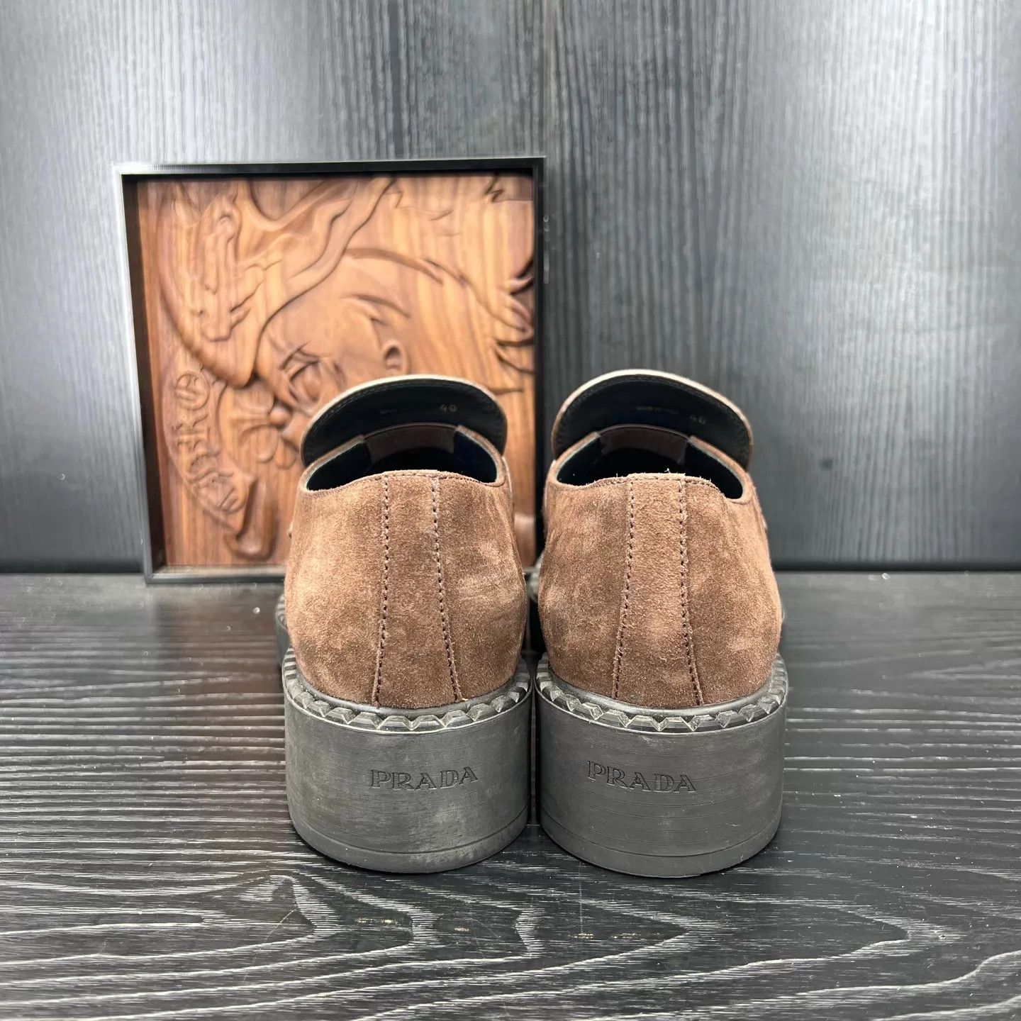 Prada Prada Choc Brown Loafers 40 Near Mint Original Box Size US 7 / EU 40 - 5 Thumbnail