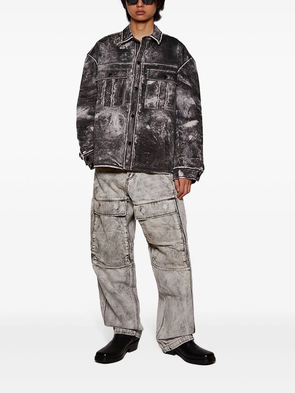 Alexander Wang Alexander Wang Leather Dye Denim Cargo Jean Pants Balenciaga Size US 36 / EU 52 - 7 Thumbnail