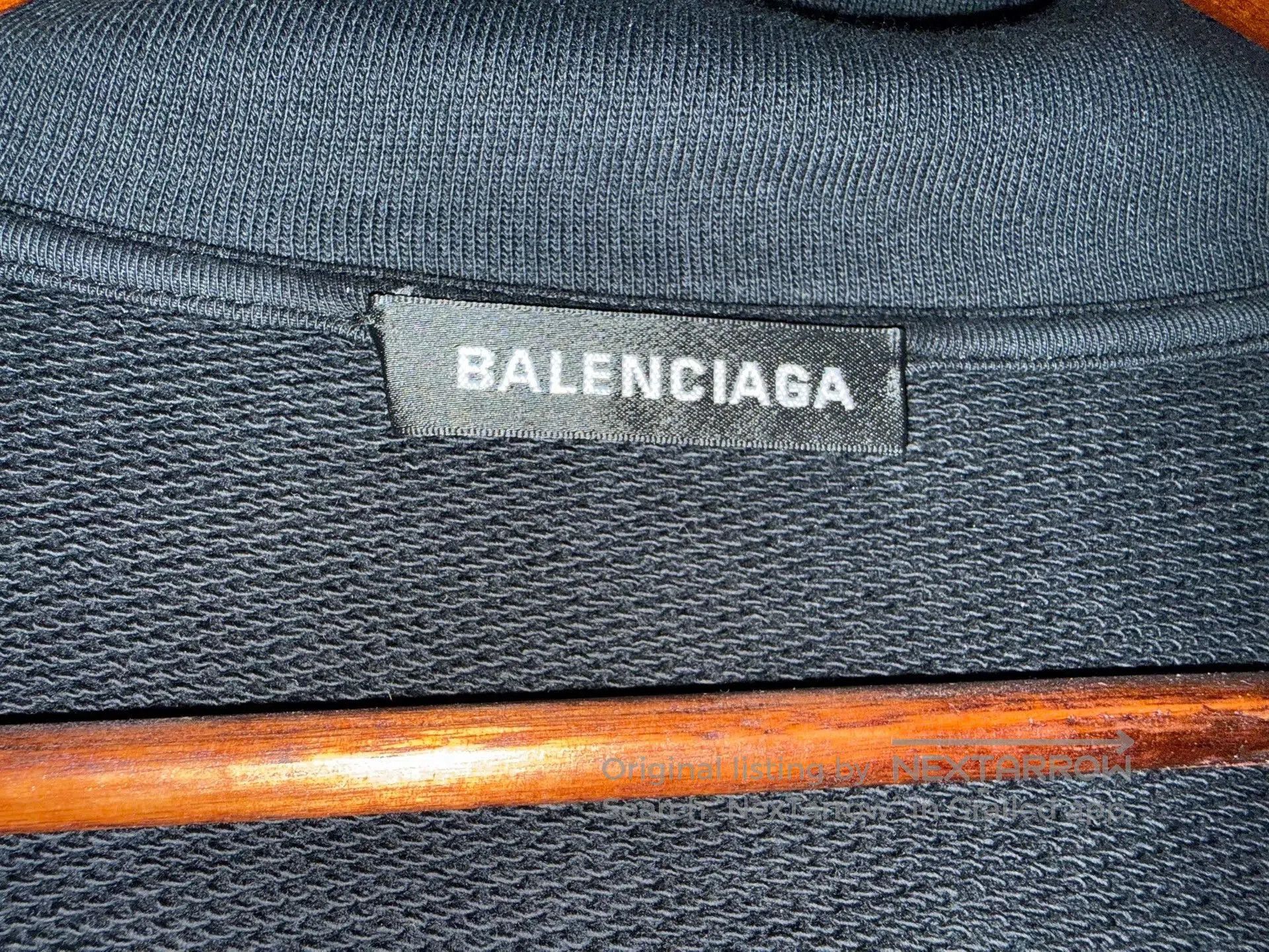 Balenciaga balenciaga black pullover sweatshirt with logo. Size US M / EU 48-50 / 2 - 2 Thumbnail