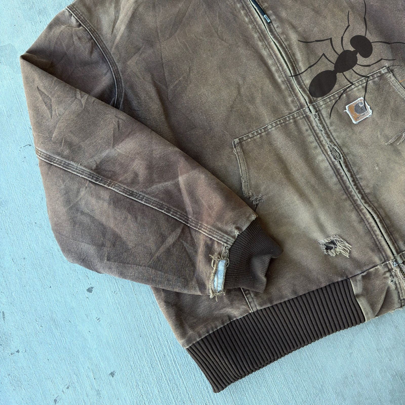 Carhartt × Vintage Vintage Y2K Carhartt J130 DKB brown hooded work wear jacket Size US XL / EU 56 / 4 - 2 Thumbnail