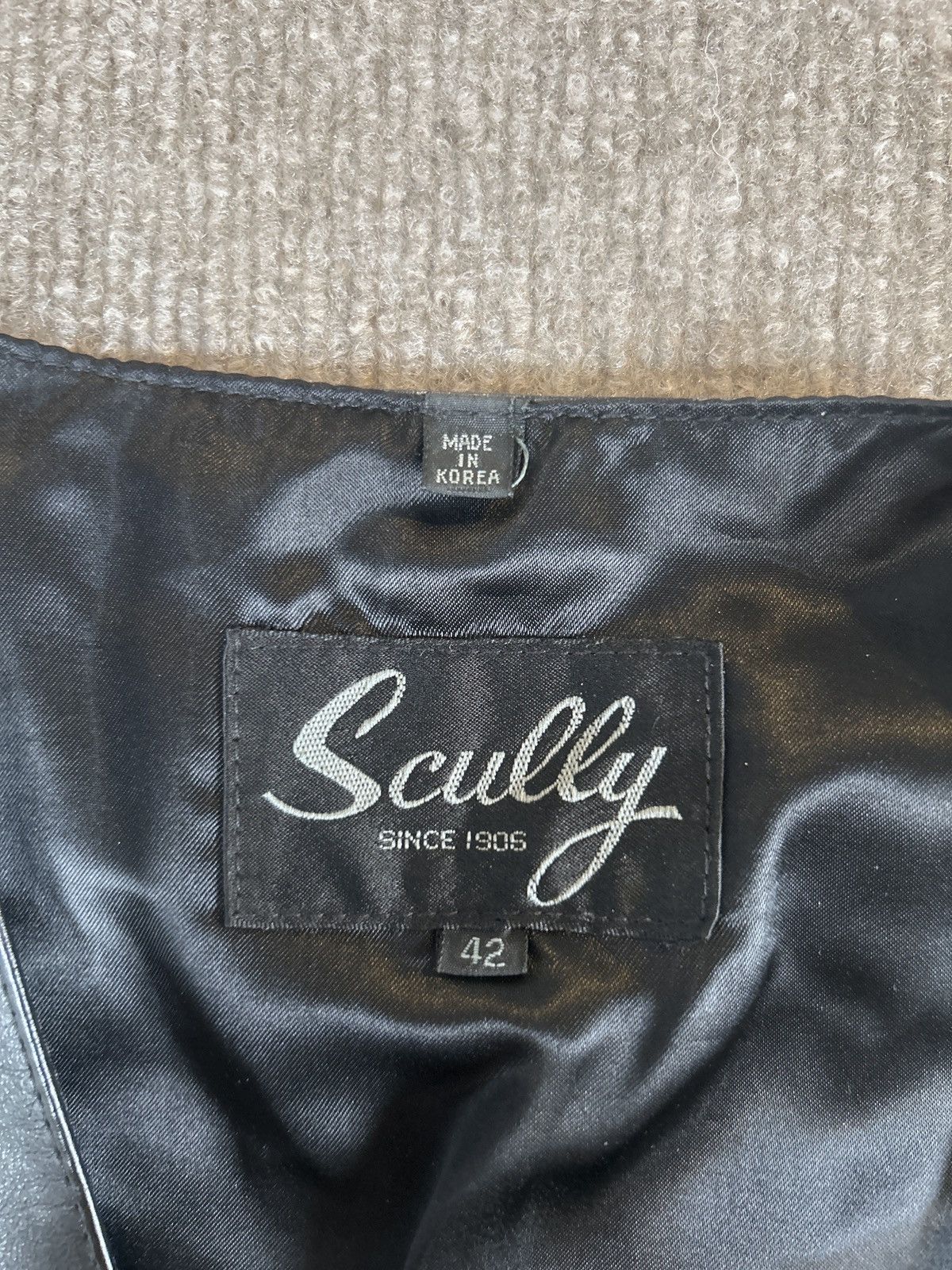 Scully Leather Scully Black Leather Vest 42 – Western Cowboy Biker Vintage Size US L / EU 52-54 / 3 - 3 Thumbnail