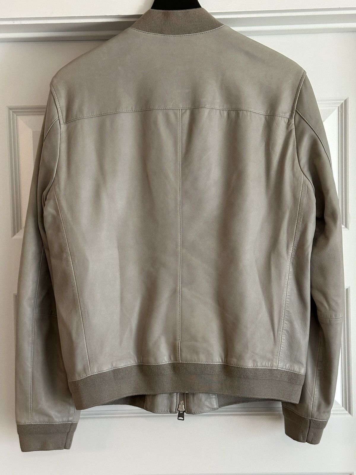 Allsaints AllSaints Miko Lamb Leather Bomber Taupe Medium Size US M / EU 48-50 / 2 - 7 Thumbnail