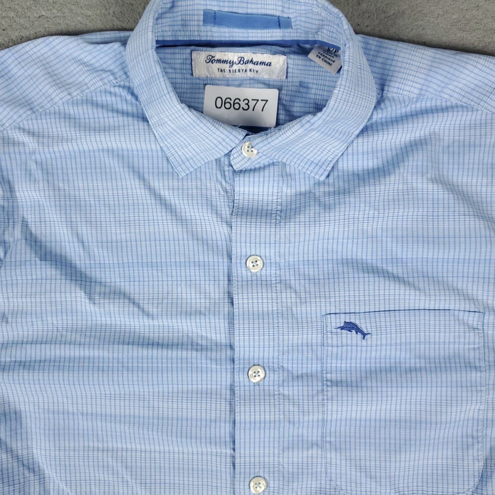 Tommy Bahama Tommy Bahama Shirt Mens Small Blue Plaid Nylon Button Up Long Sleeve Size US S / EU 44-46 / 1 - 2 Thumbnail