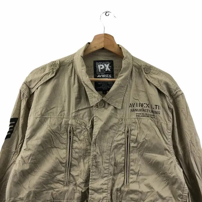 Avirex Vtg 90’ AVIREX USA MILITARY Army Trench Coat Denim Jacket Size US L / EU 52-54 / 3 - 2 Thumbnail