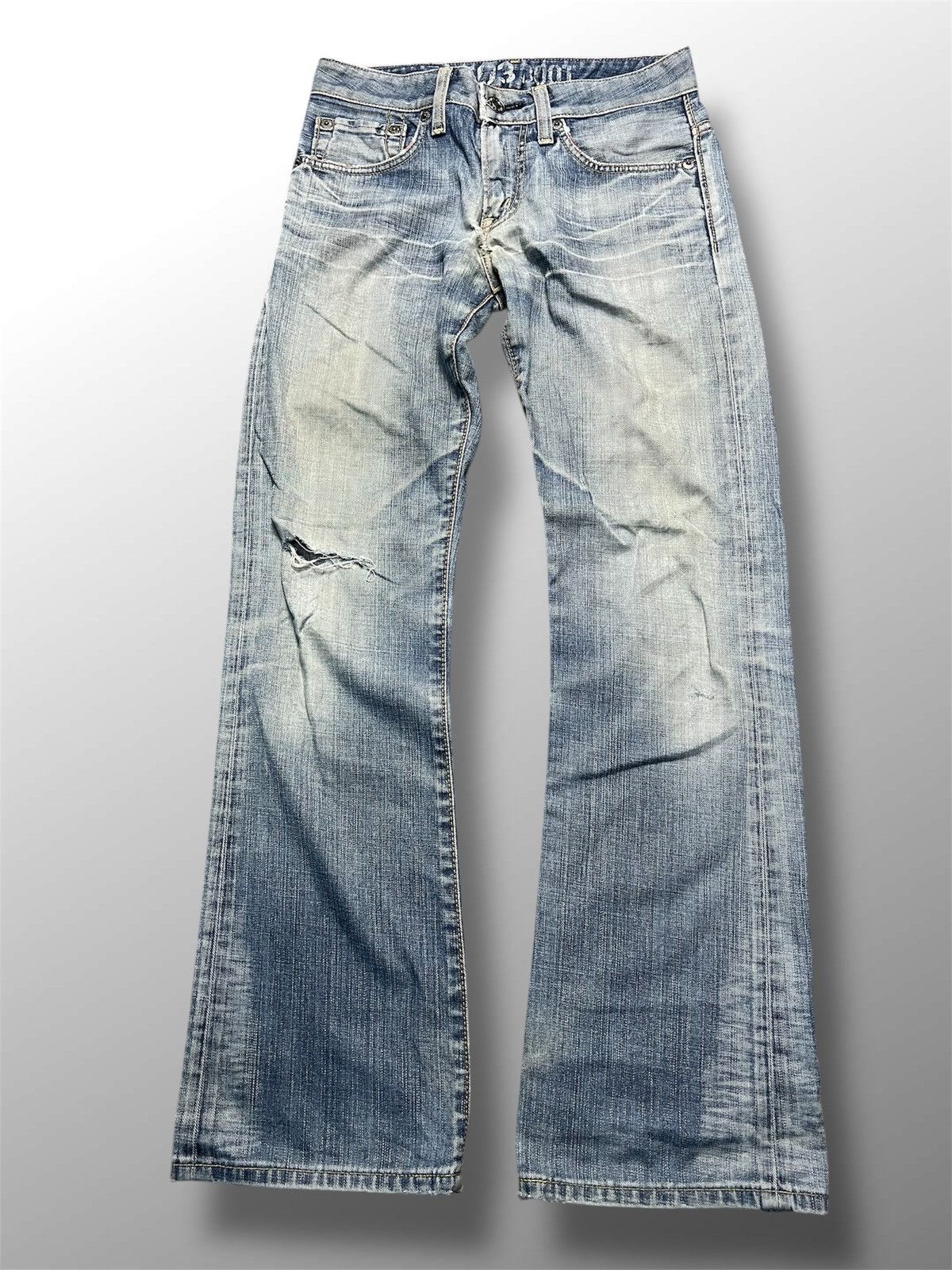 Edwin VINTAGE Edwin BLUE TRIP 503 Bootcut Red Zipper Jeans (43) Size US 28 / EU 44 - 1 Thumbnail