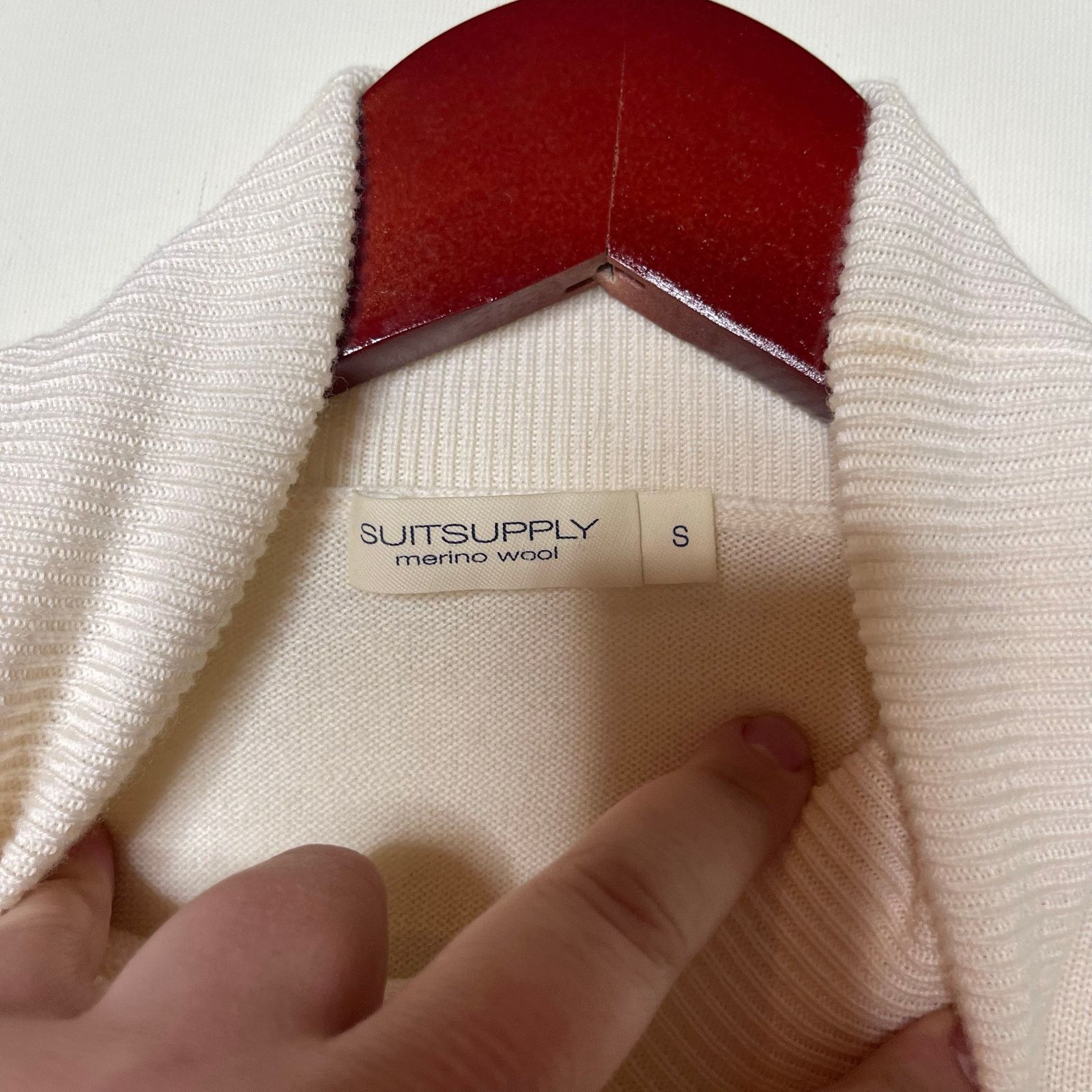 Suitsupply Suitsupply off white cream turtleneck merino wool pullover S Size US S / EU 44-46 / 1 - 2 Thumbnail