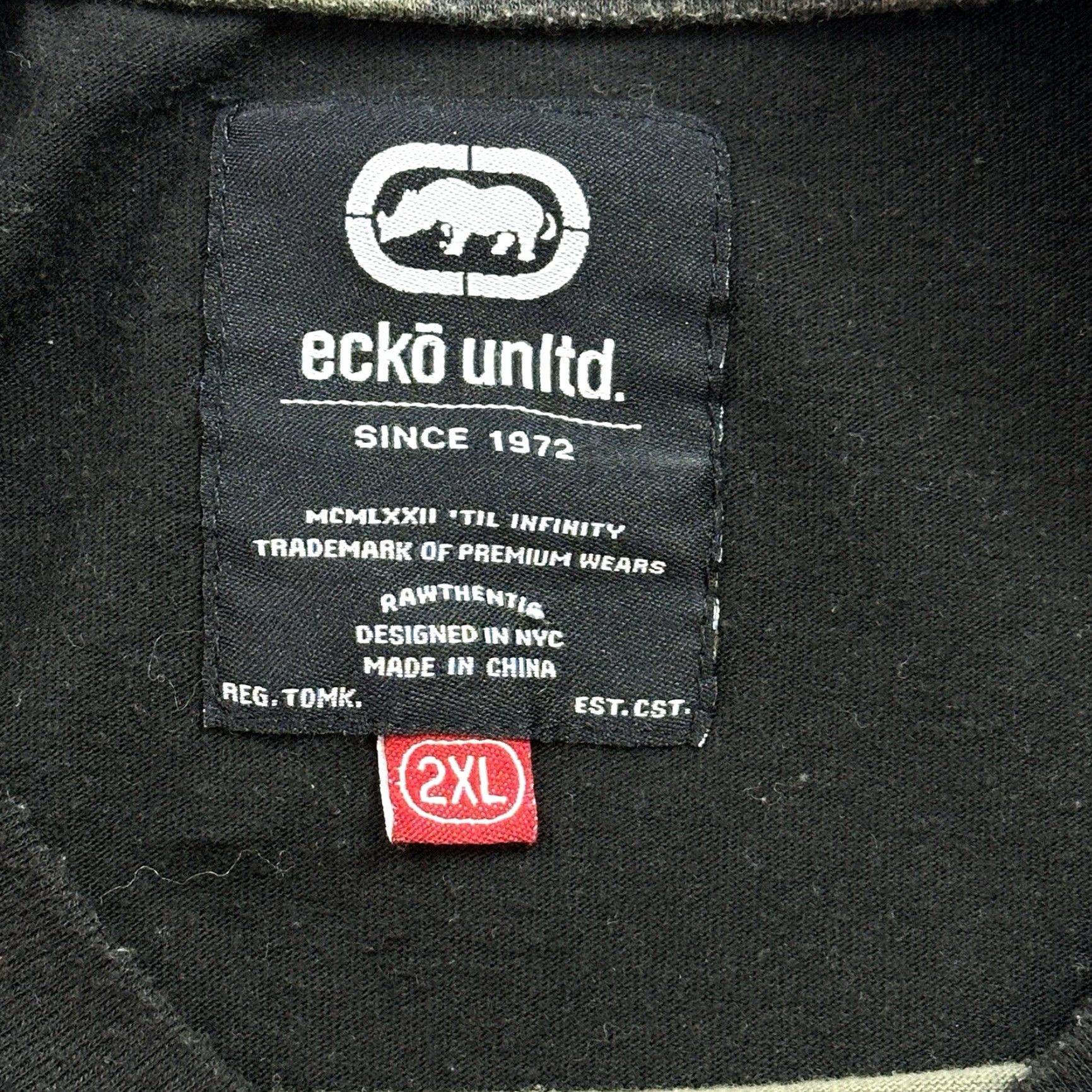 Ecko Unltd. VINTAGE Ecko Unltd Shirt Mens 2XL Black Camo Rhino Logo Hip Hop Skate Punk Y2K Size US XXL / EU 58 / 5 - 4 Thumbnail