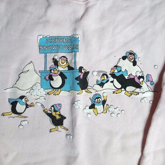Other Vintage Iceberg Snowcones Penguins Winter Mock Sweatshirt Size US M / EU 48-50 / 2 - 1 Thumbnail