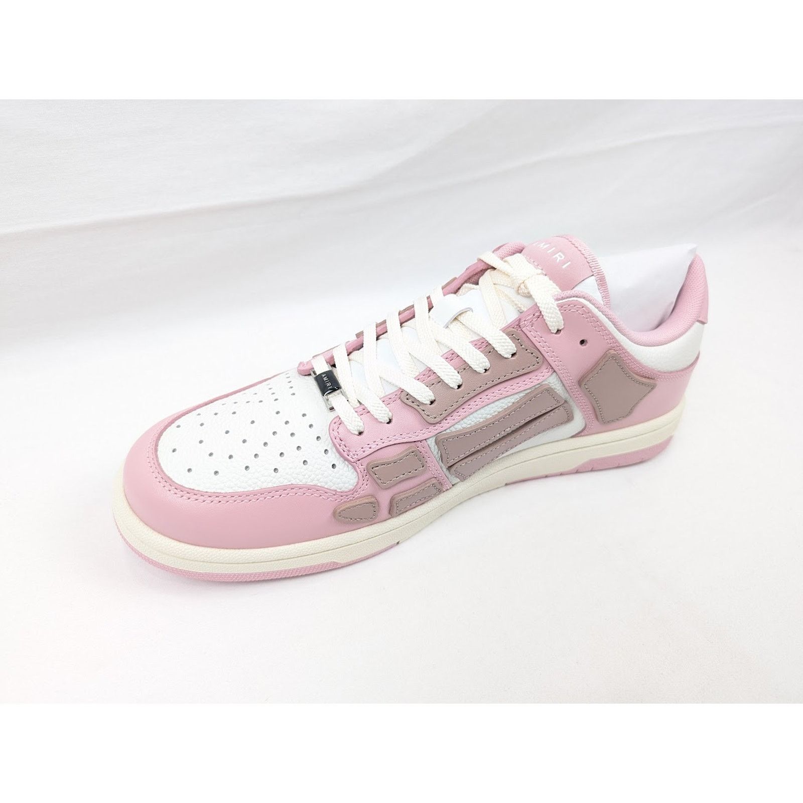 Amiri o1rshd1 Skelton Low-Top Sneakers in Rose Pink/White Size US 13 / EU 46 - 11 Thumbnail