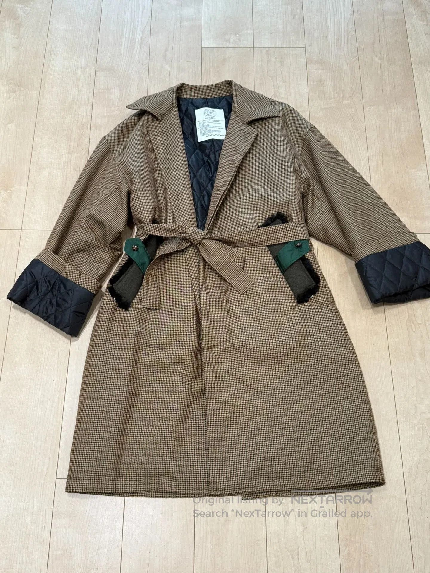Vanishing Elephant Elephant Tribal Fabrics Wool Quilted Coat. Size US M / EU 48-50 / 2 - 1 Thumbnail