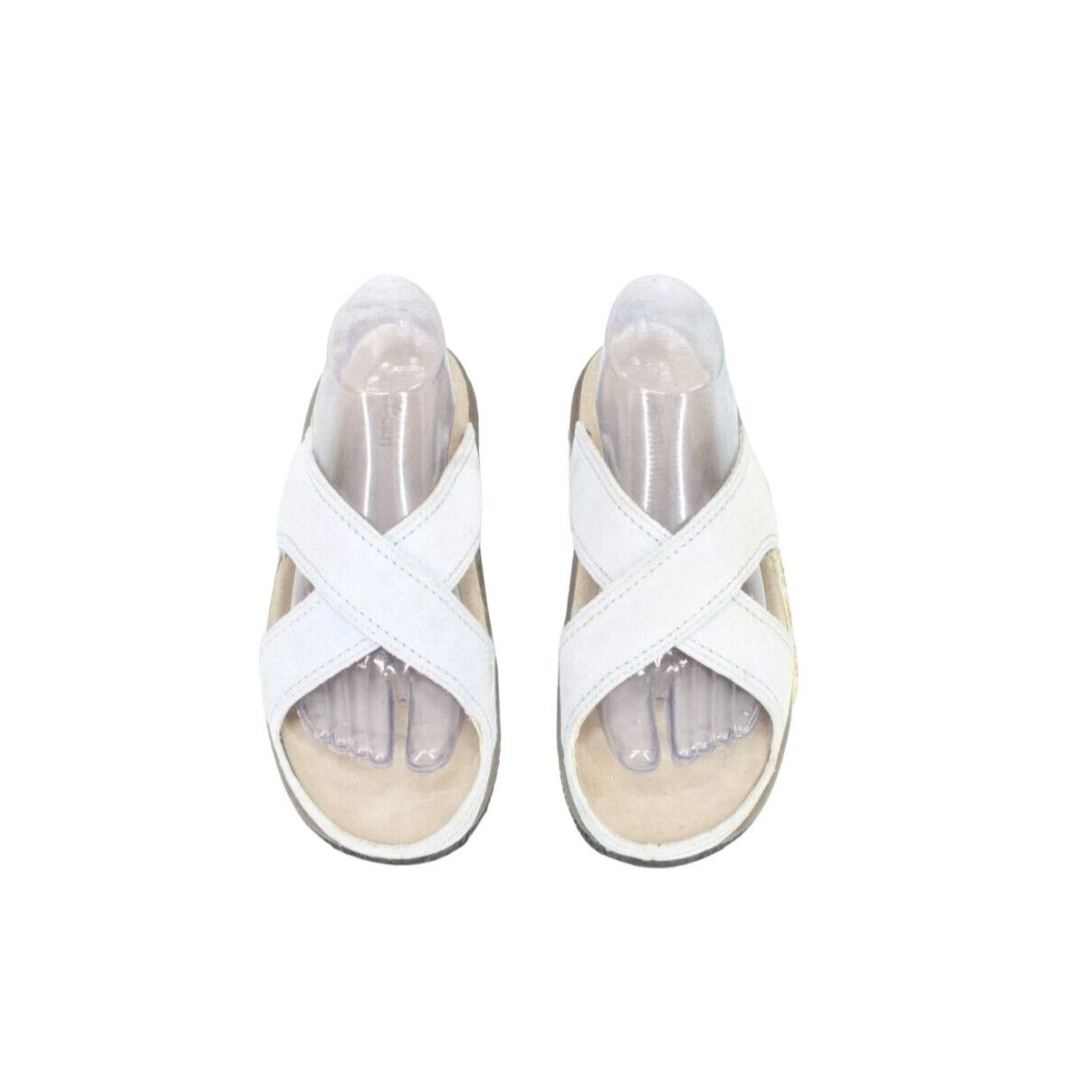 L.L. Bean LL Bean Women's Suede Criss Cross Slide Sandals Size US 8 / IT 38 - 5 Thumbnail