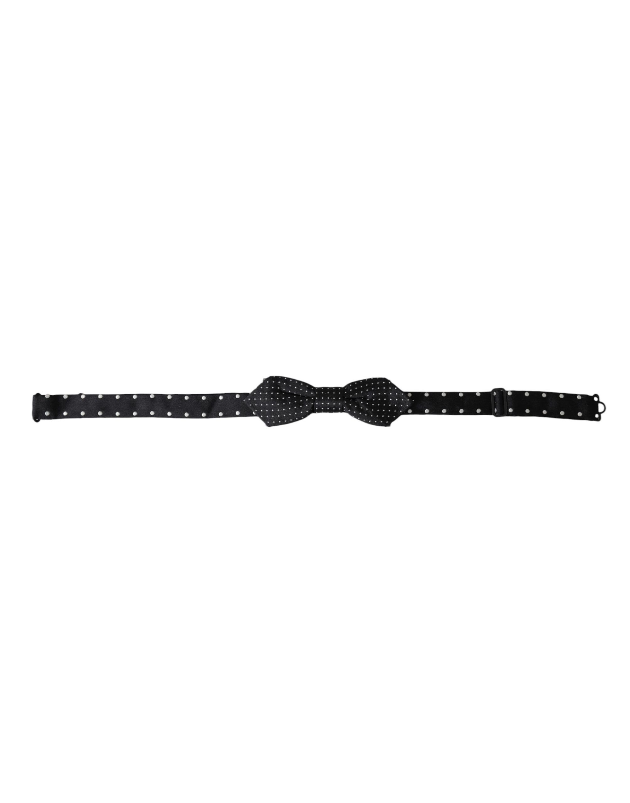 Dolce & Gabbana Black Silk Polka Dot Adjustable Neck Men Papillon Bow Men's Size ONE SIZE - 1 Thumbnail